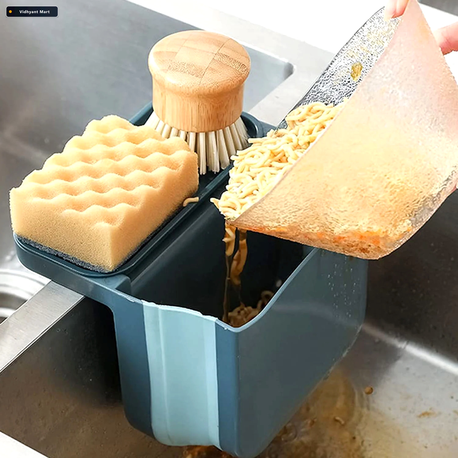 Vidhyant Mart Kitchen Sink Hanging Storage Basket Suction Cup De 2