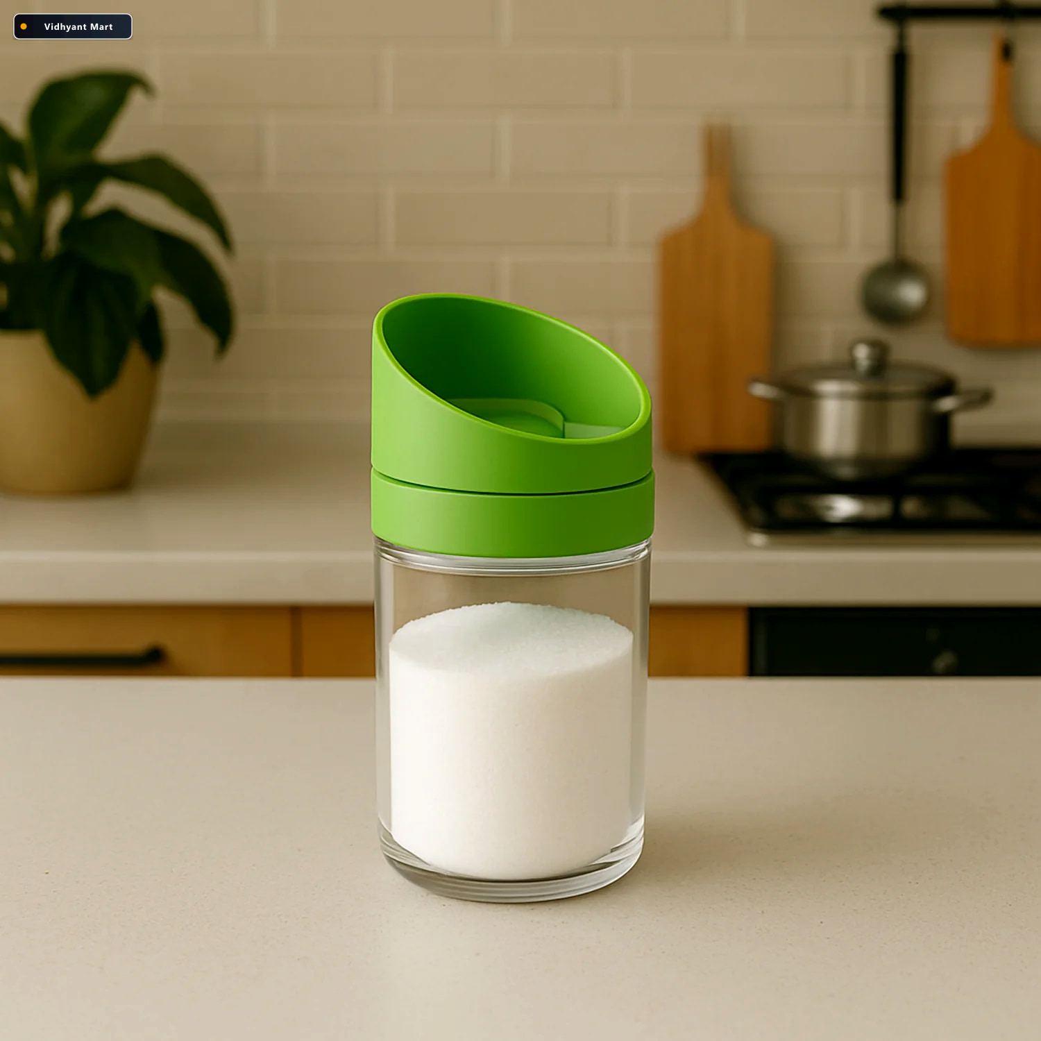 Vidhyant Mart Kitchen Storage Jars Airtight 2 Piece Slant Lid Se 3