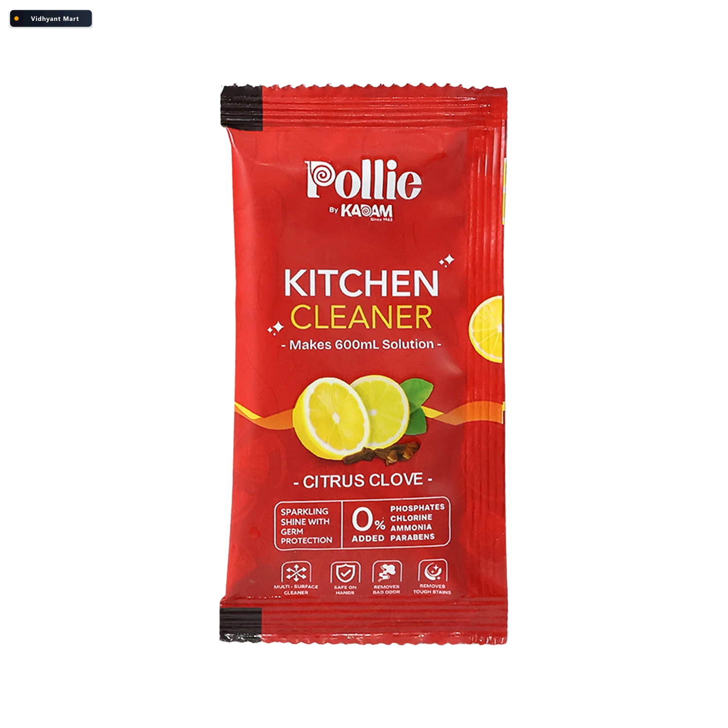 Vidhyant Mart Kitchen Surface Cleaner Sachet Concentrated Citrus 3