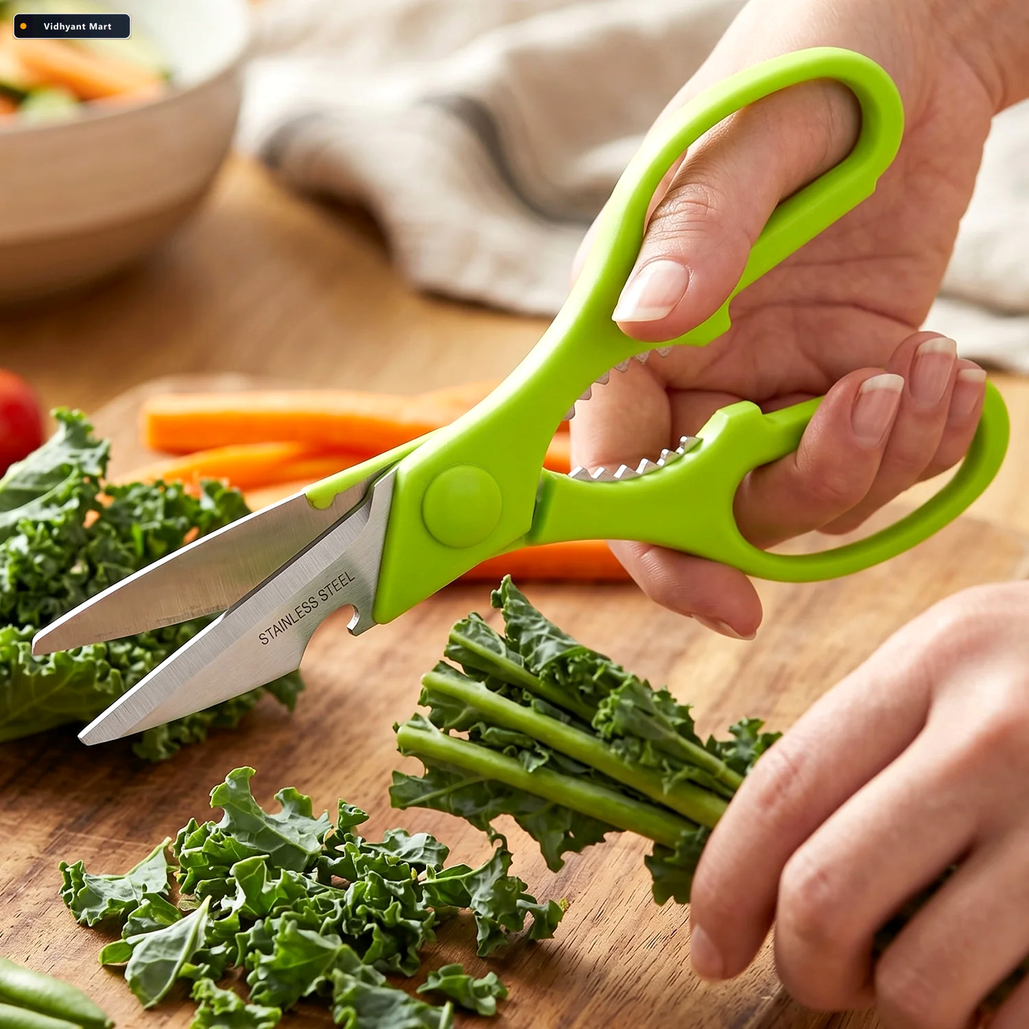 Vidhyant Mart Kitchen Tool Set 3 Pc Wine Opener Knife Scissors Q 2