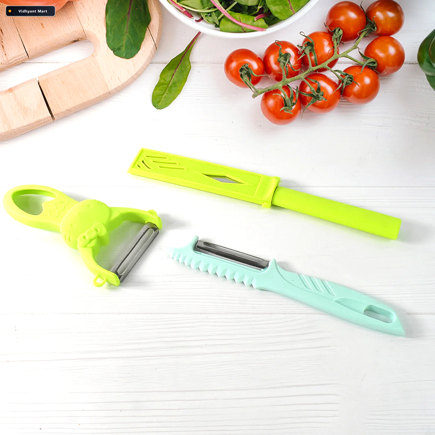 Vidhyant Mart Kitchen Vegetable Peelers 3 Piece Set With Non Sli 2