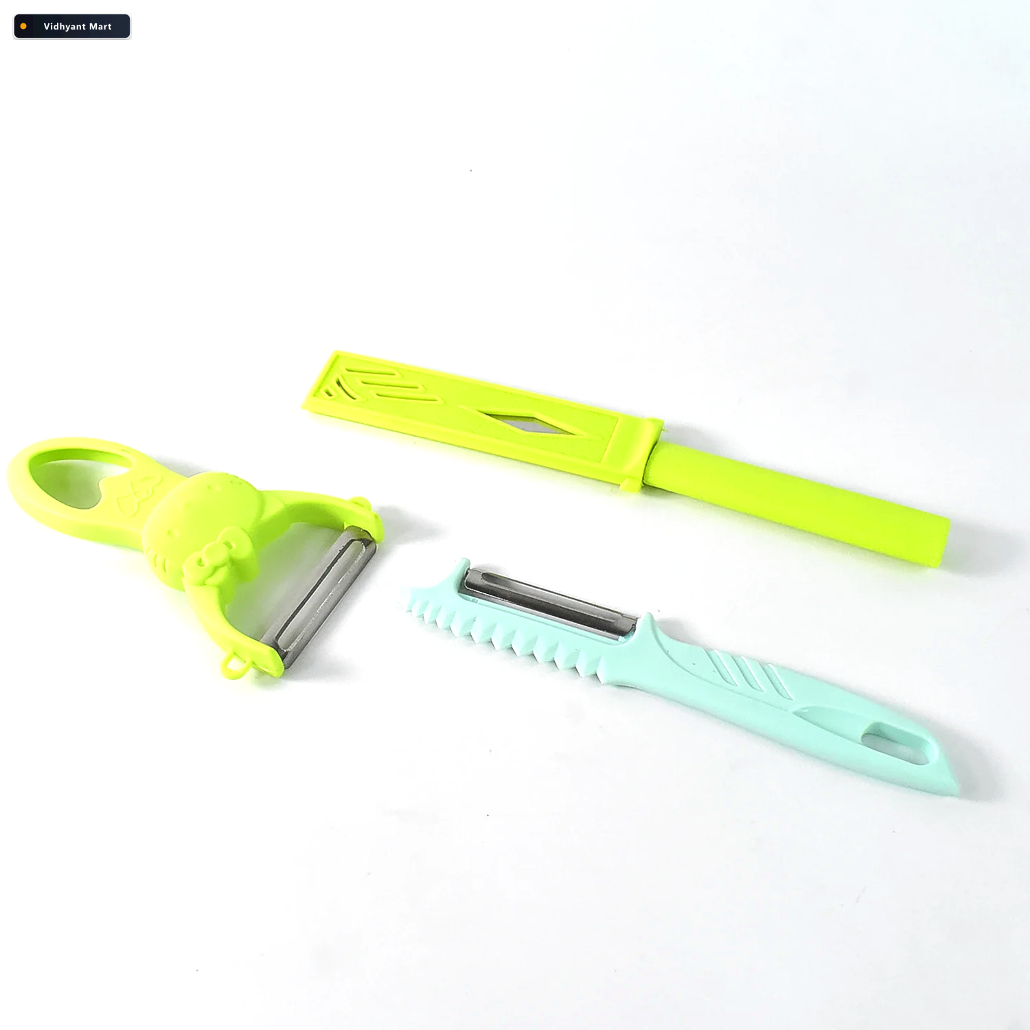 Vidhyant Mart Kitchen Vegetable Peelers 3 Piece Set With Non Sli 4
