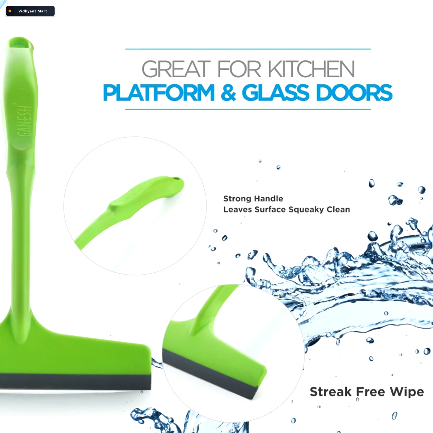 Vidhyant Mart Kitchen Wiper Streak Free Plastic Cleaning Tool Ga 2