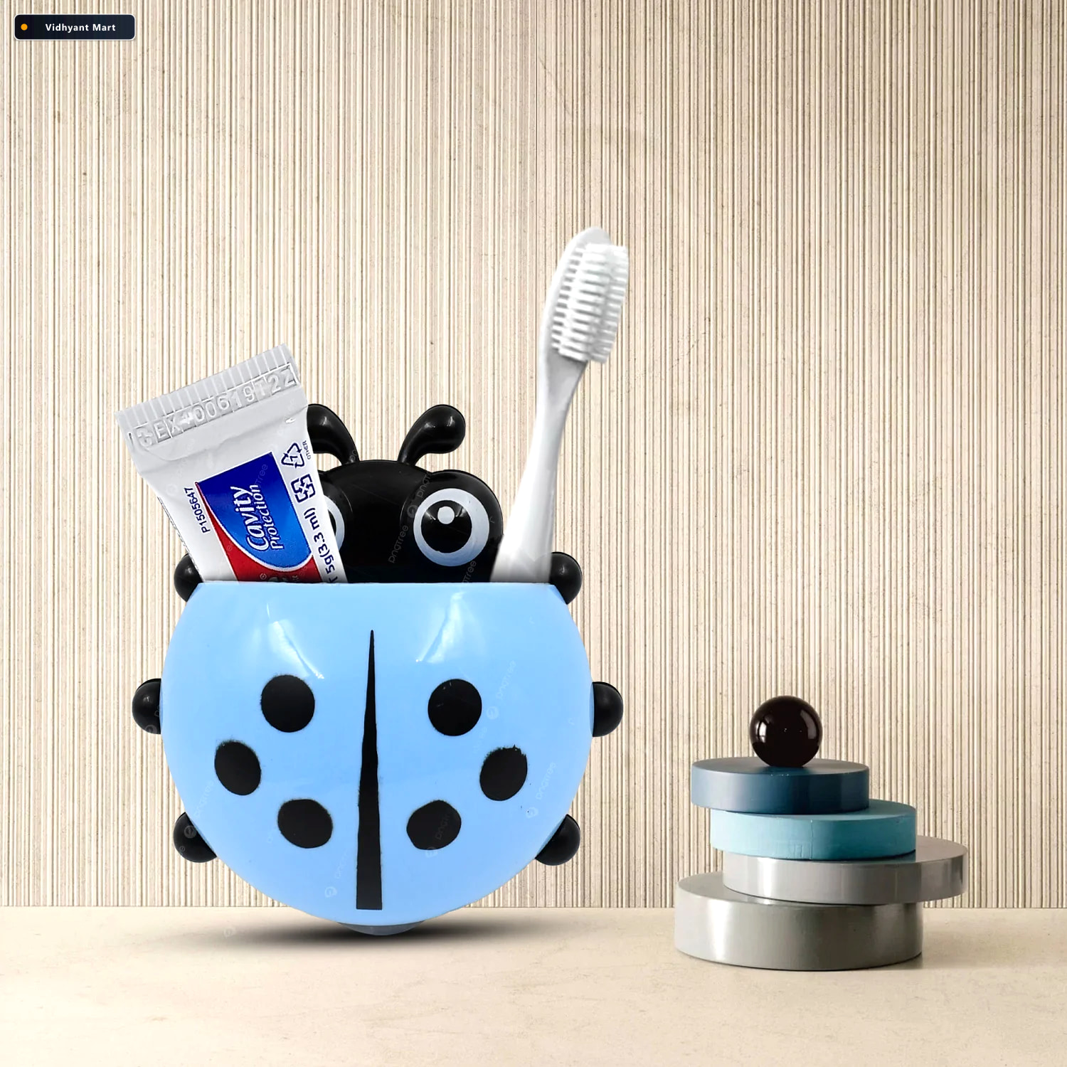 Vidhyant Mart Ladybug Toothbrush Holder Suction Hook Bathroom Or 4