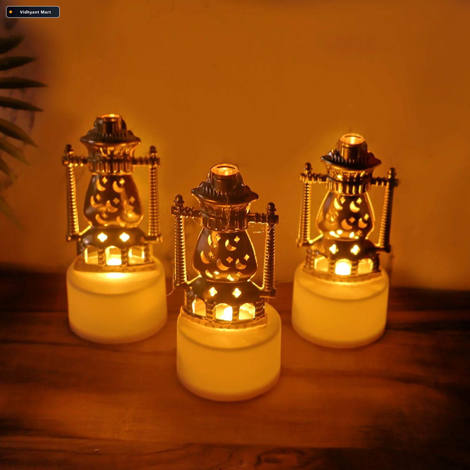 Vidhyant Mart Lantern Style Flameless Led Candles Safe Vintage A 2