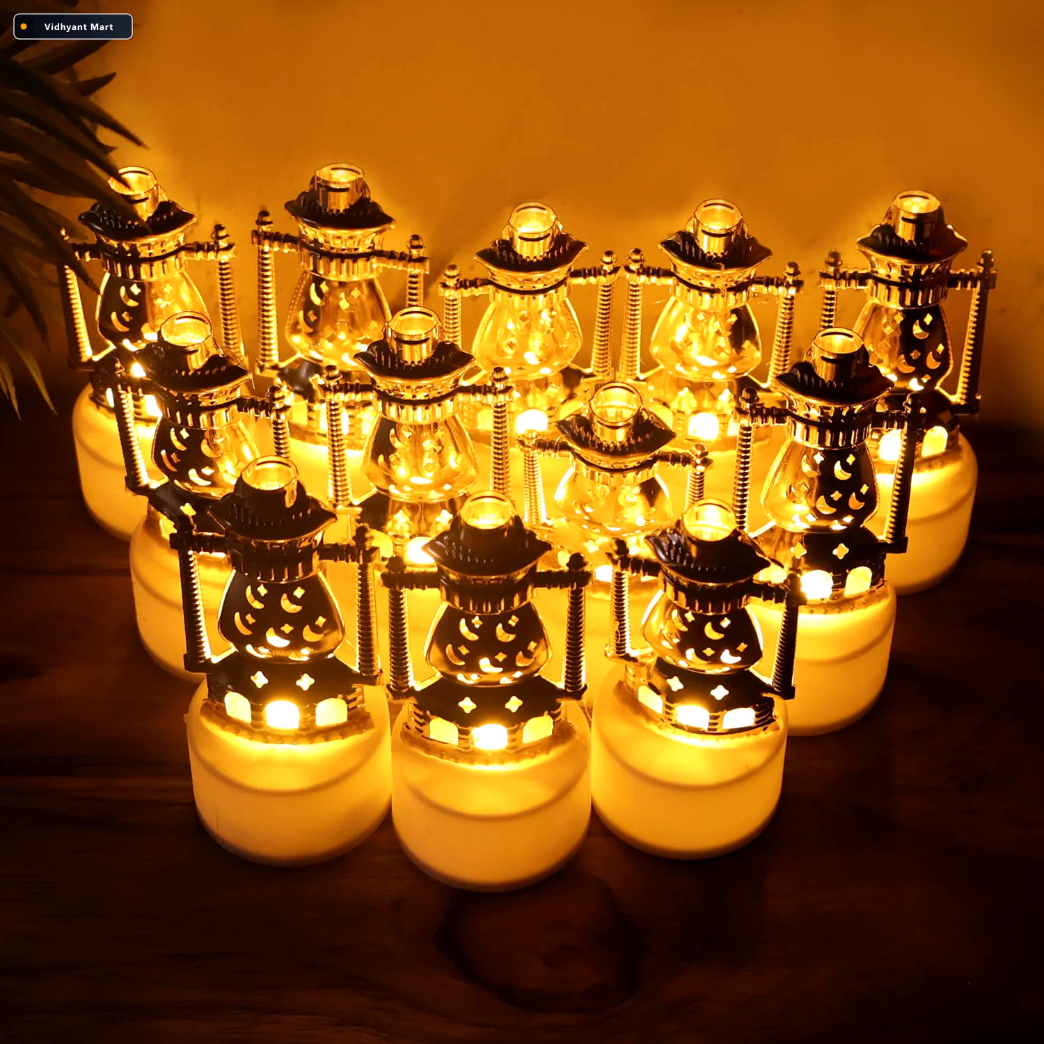 Vidhyant Mart Lantern Style Flameless Led Candles Safe Vintage A 3