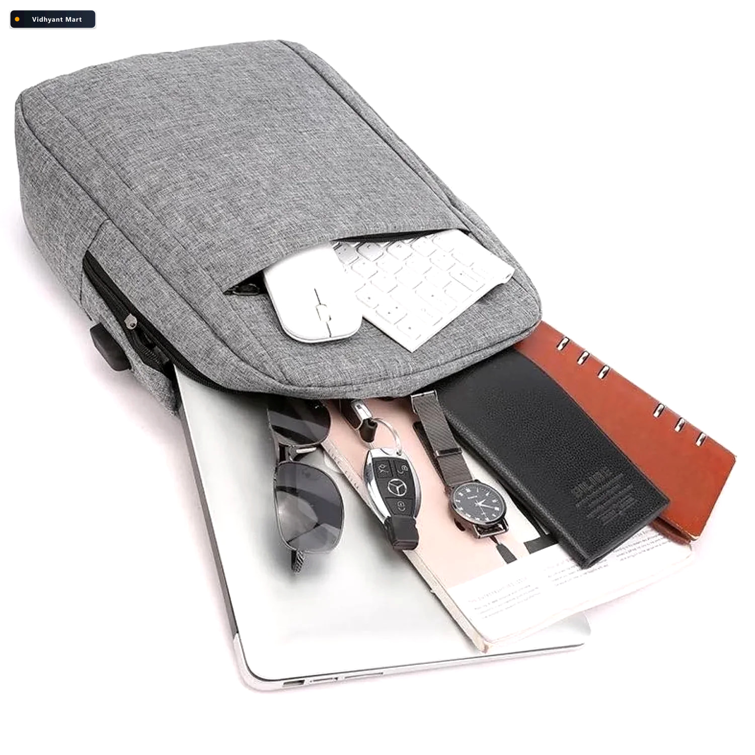 Vidhyant Mart Laptop Bag Water Resistant Padded Multi Pocket Fer 4