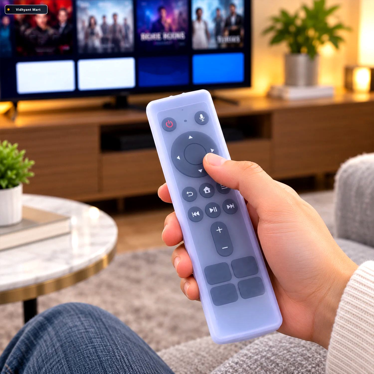 Vidhyant Mart Large Silicone Remote Control Cover For Grip And S 1