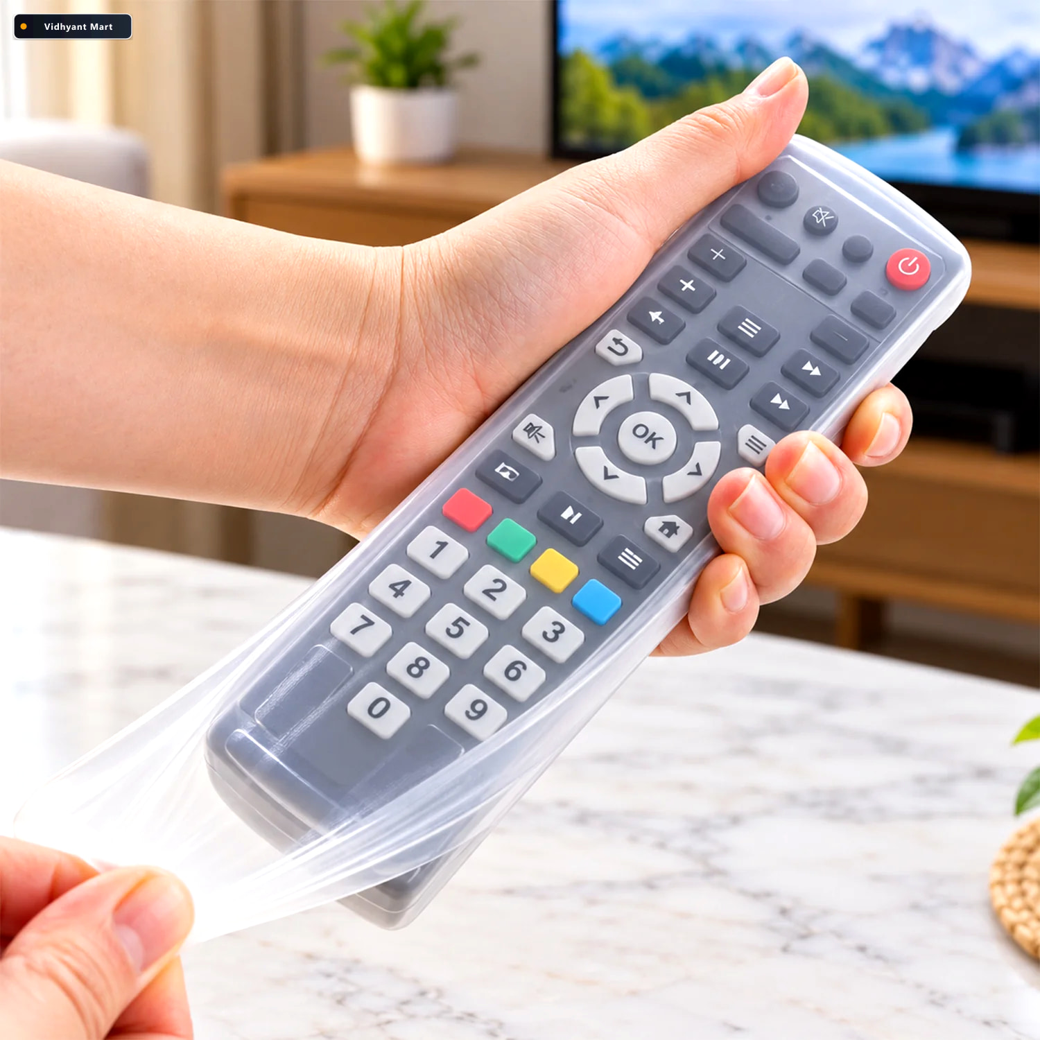 Vidhyant Mart Large Silicone Remote Control Cover For Grip And S 3