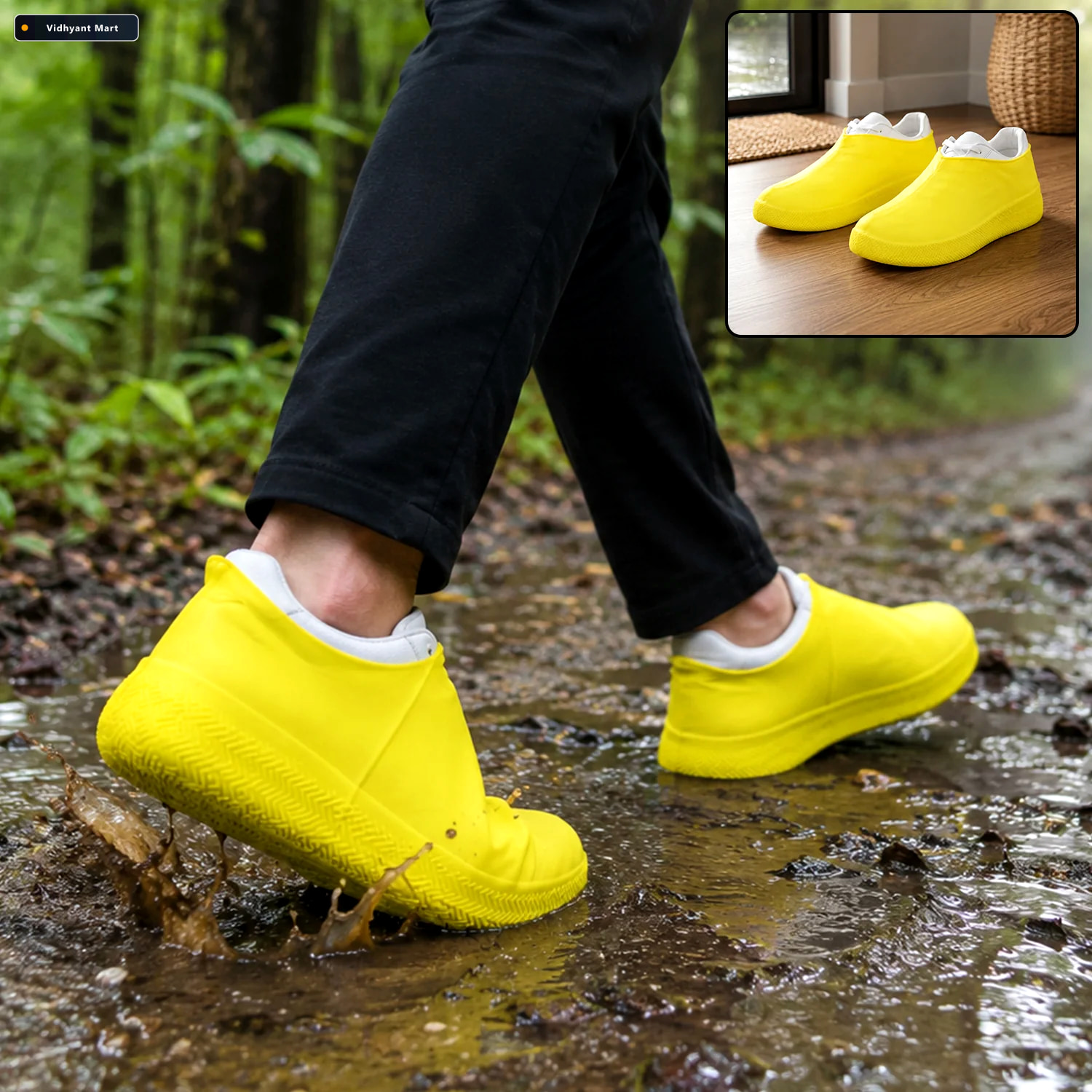 Vidhyant Mart Large Size Reusable Waterproof Shoe Covers For Rai 1
