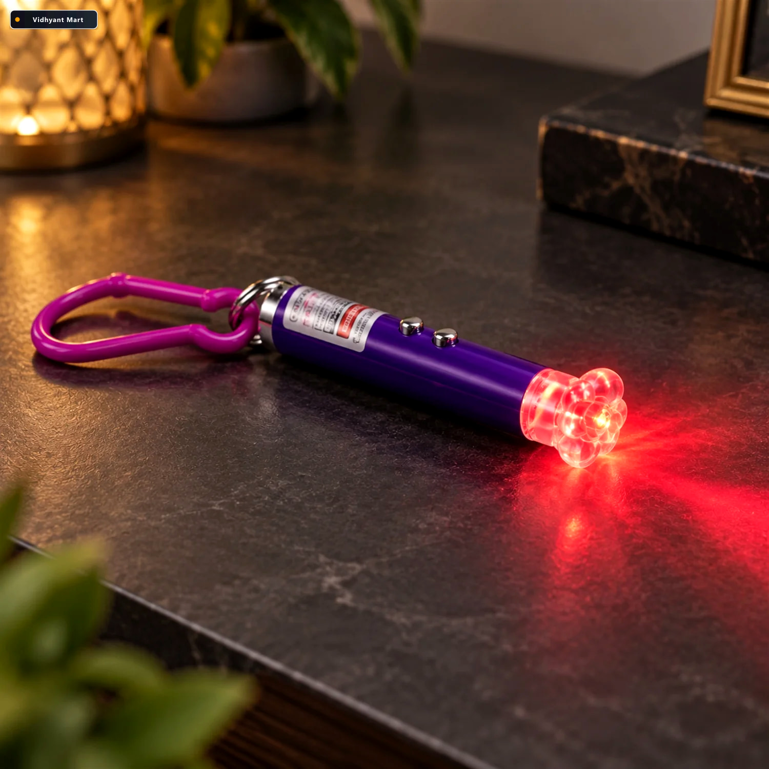 Vidhyant Mart Laser Pointer Keychain Light With Flower Cap And C 1