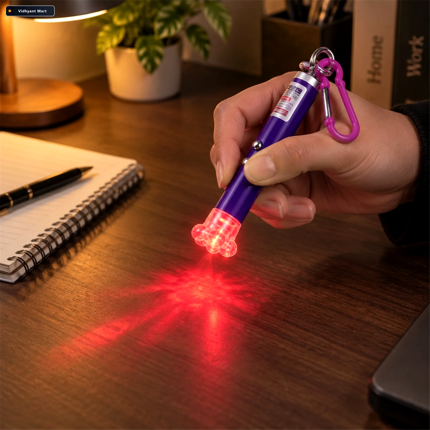 Vidhyant Mart Laser Pointer Keychain Light With Flower Cap And C 2