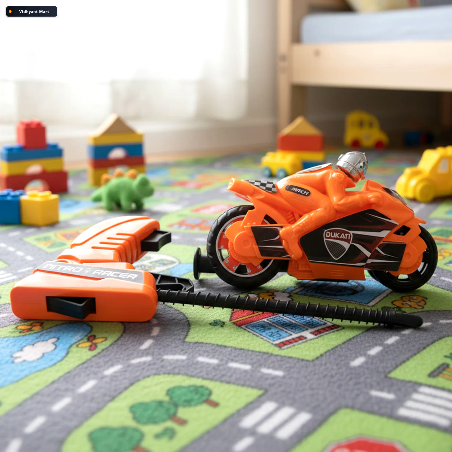 Vidhyant Mart Launcher Racing Bike Toy For Kids Manual Pull High 3