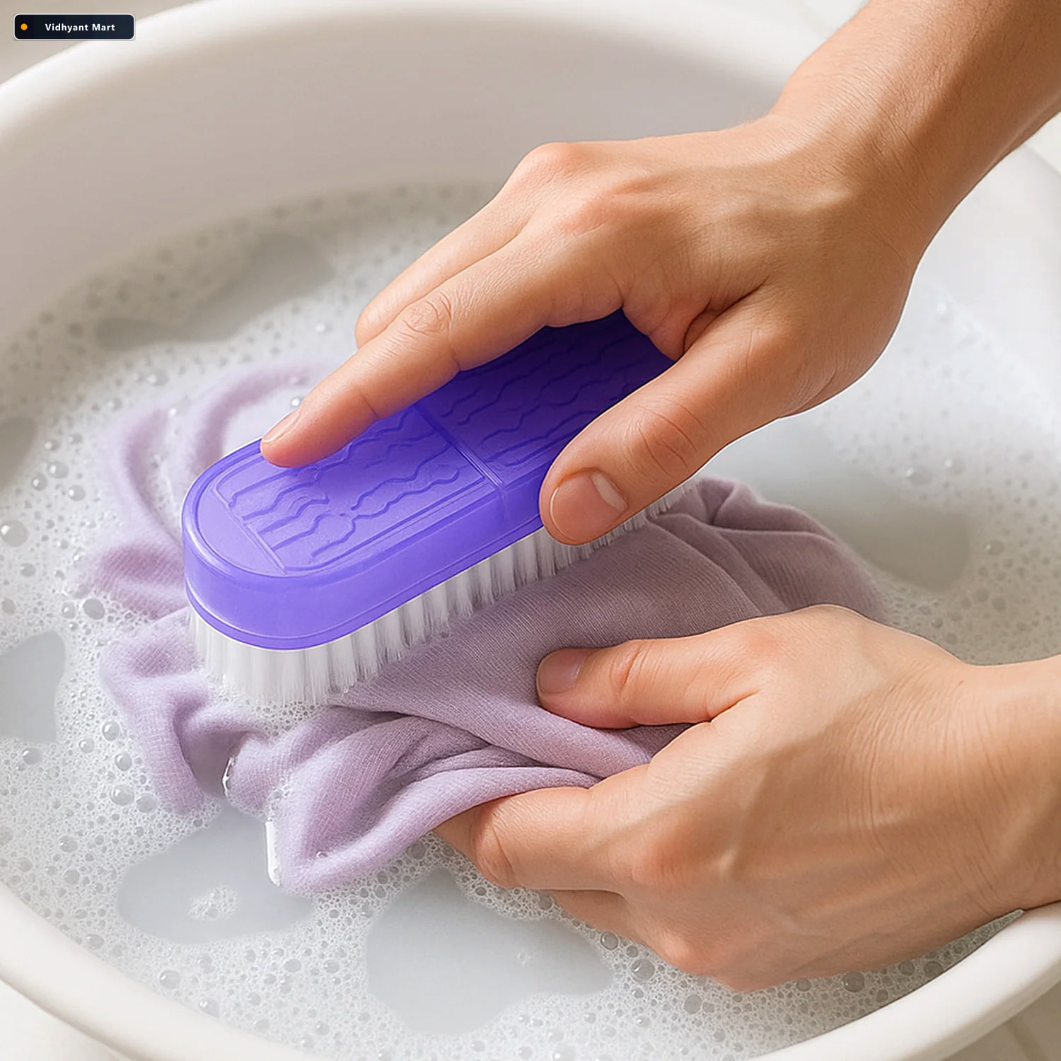 Vidhyant Mart Laundry Brush Durable Nylon Bristles With Ergonomi 2