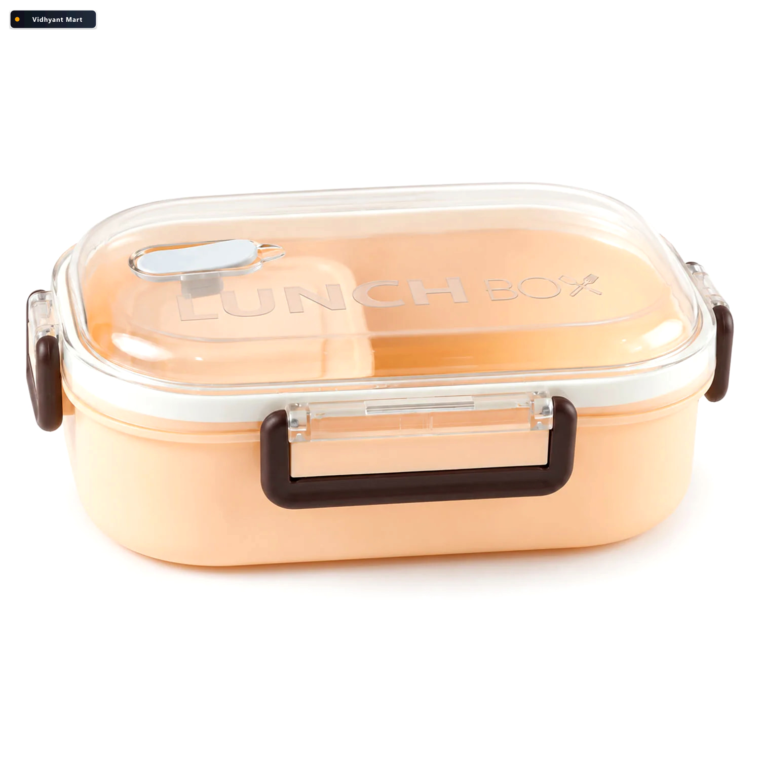Vidhyant Mart Leak Proof Lunch Box 2 Compartments With Spoon 4