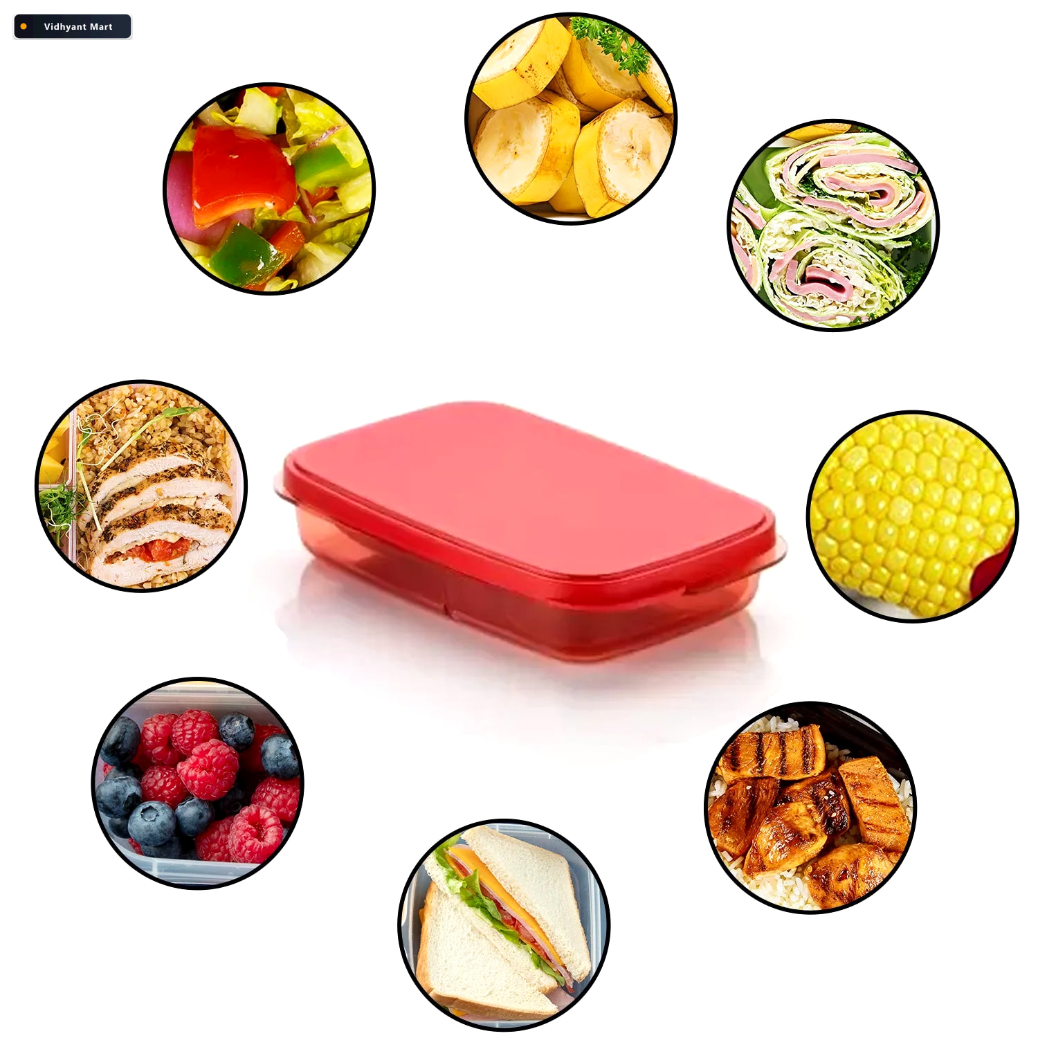Vidhyant Mart Leak Proof Lunch Box 2 Containers Microwave Safe L 2