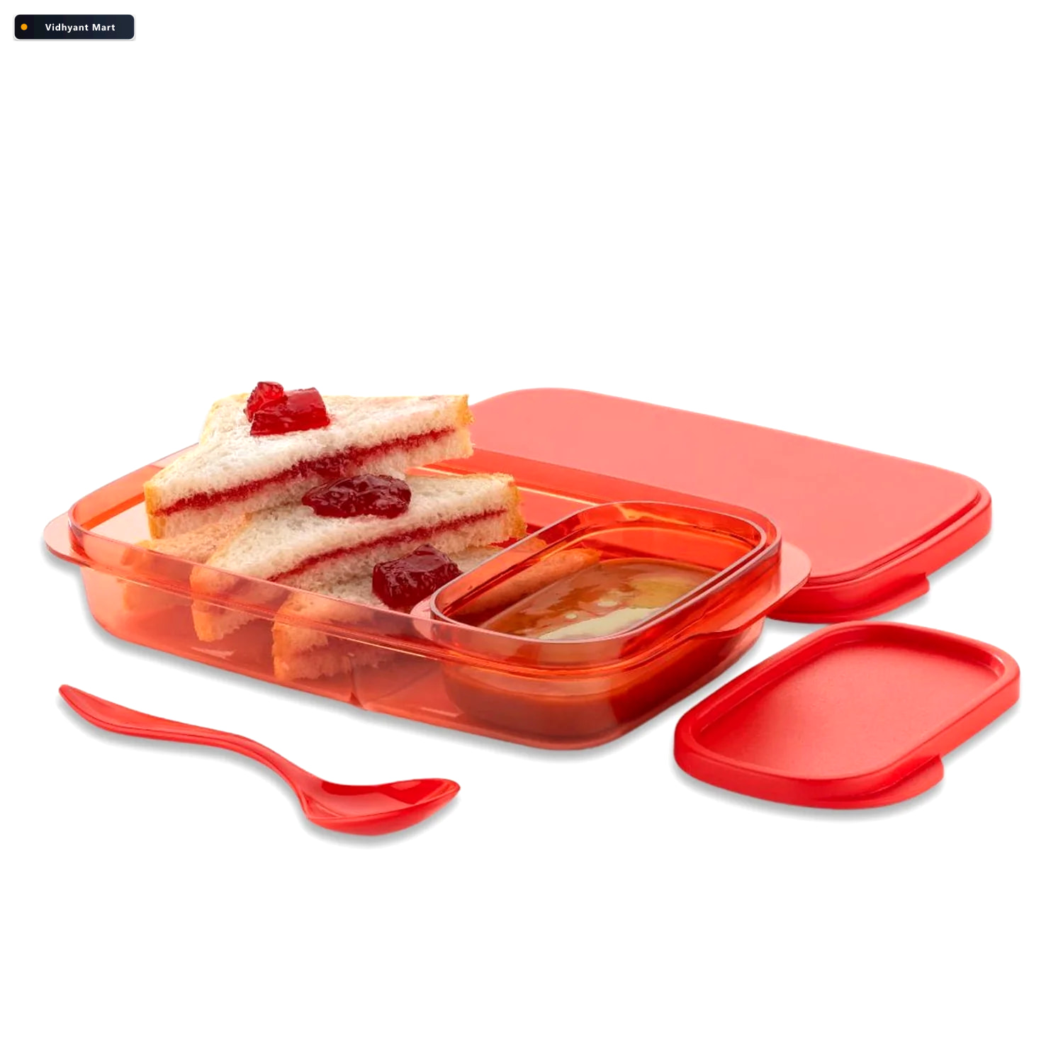 Vidhyant Mart Leak Proof Lunch Box 2 Containers Microwave Safe L 4