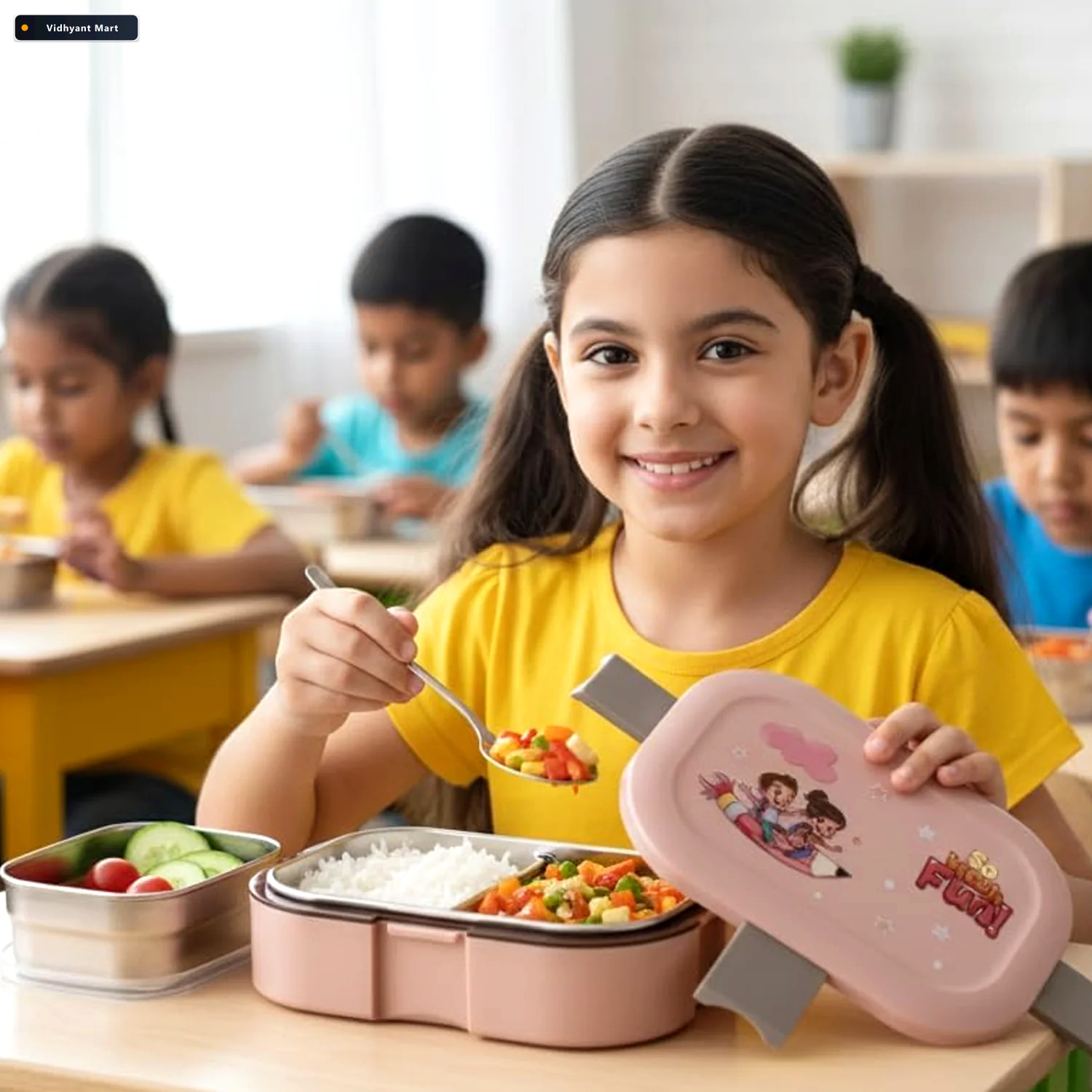 Vidhyant Mart Leak Proof Stainless Steel Lunch Box Premium Airti 2