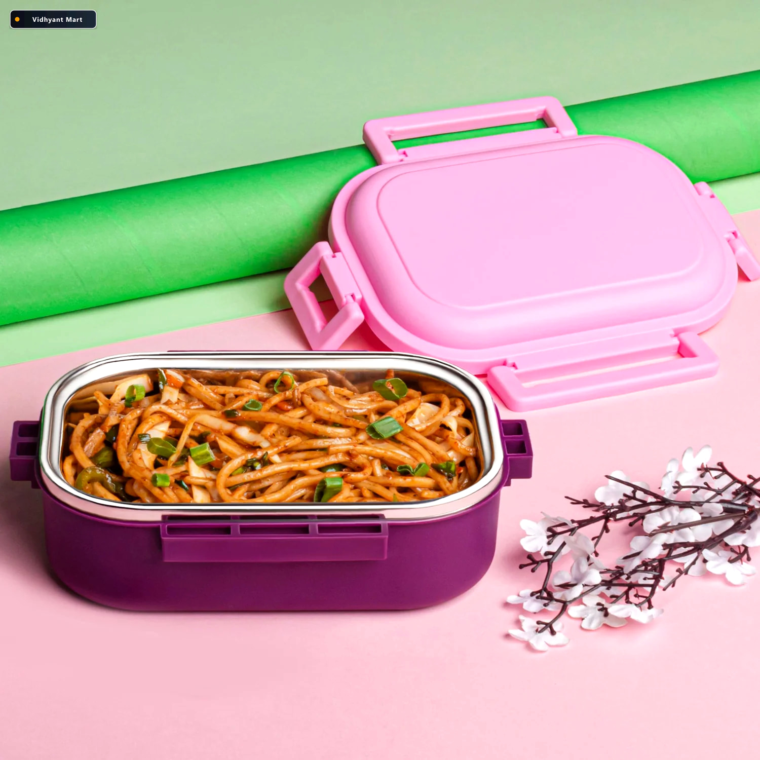 Vidhyant Mart Leakproof Stainless Steel Lunch Box Set Insulated 2