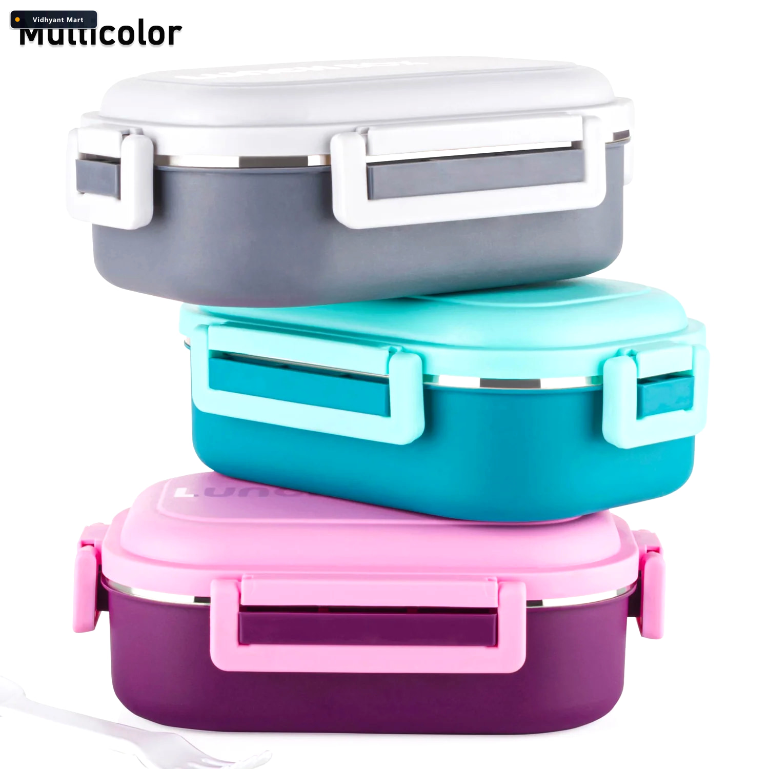 Vidhyant Mart Leakproof Stainless Steel Lunch Box Set Insulated 3