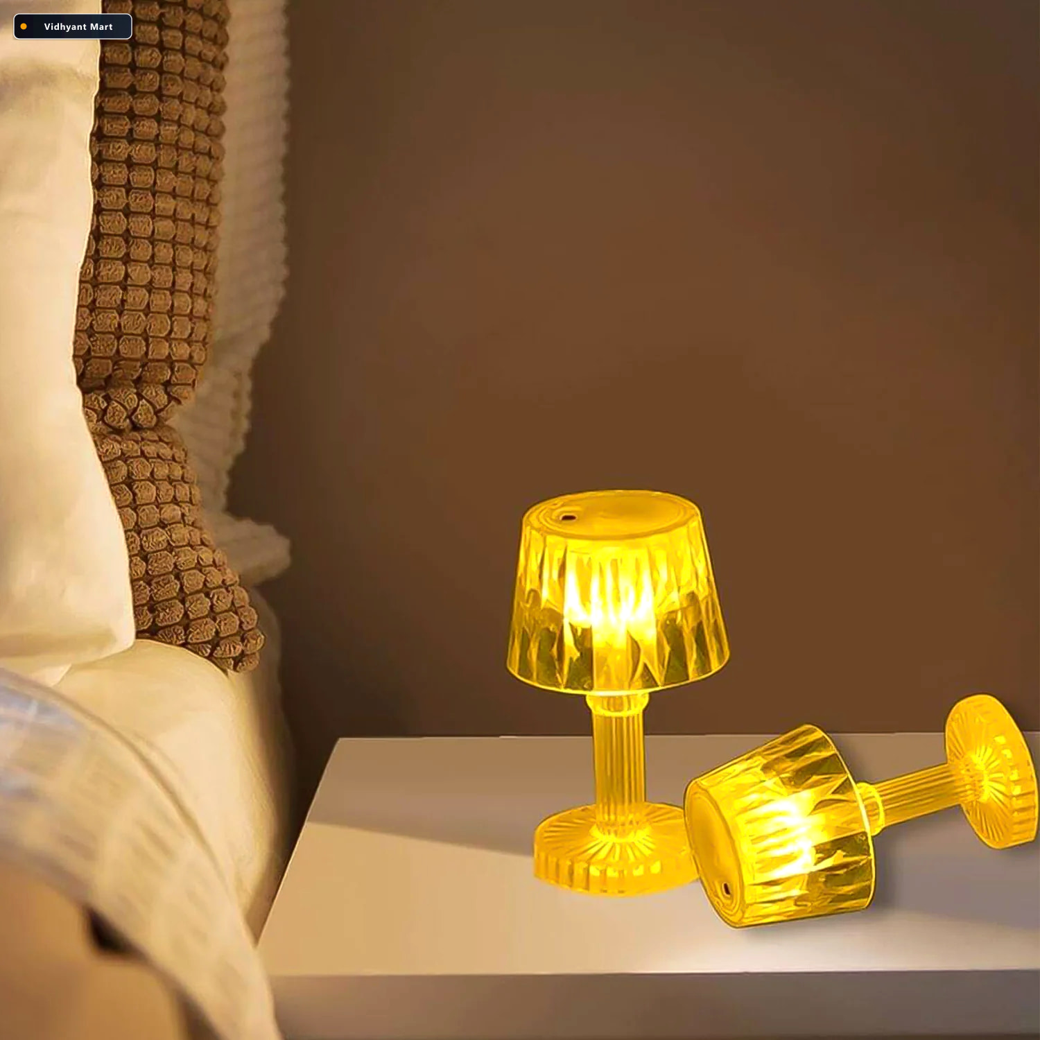 Vidhyant Mart Led Candle Lamp Portable Small Table Lamp Tidy Tab 3