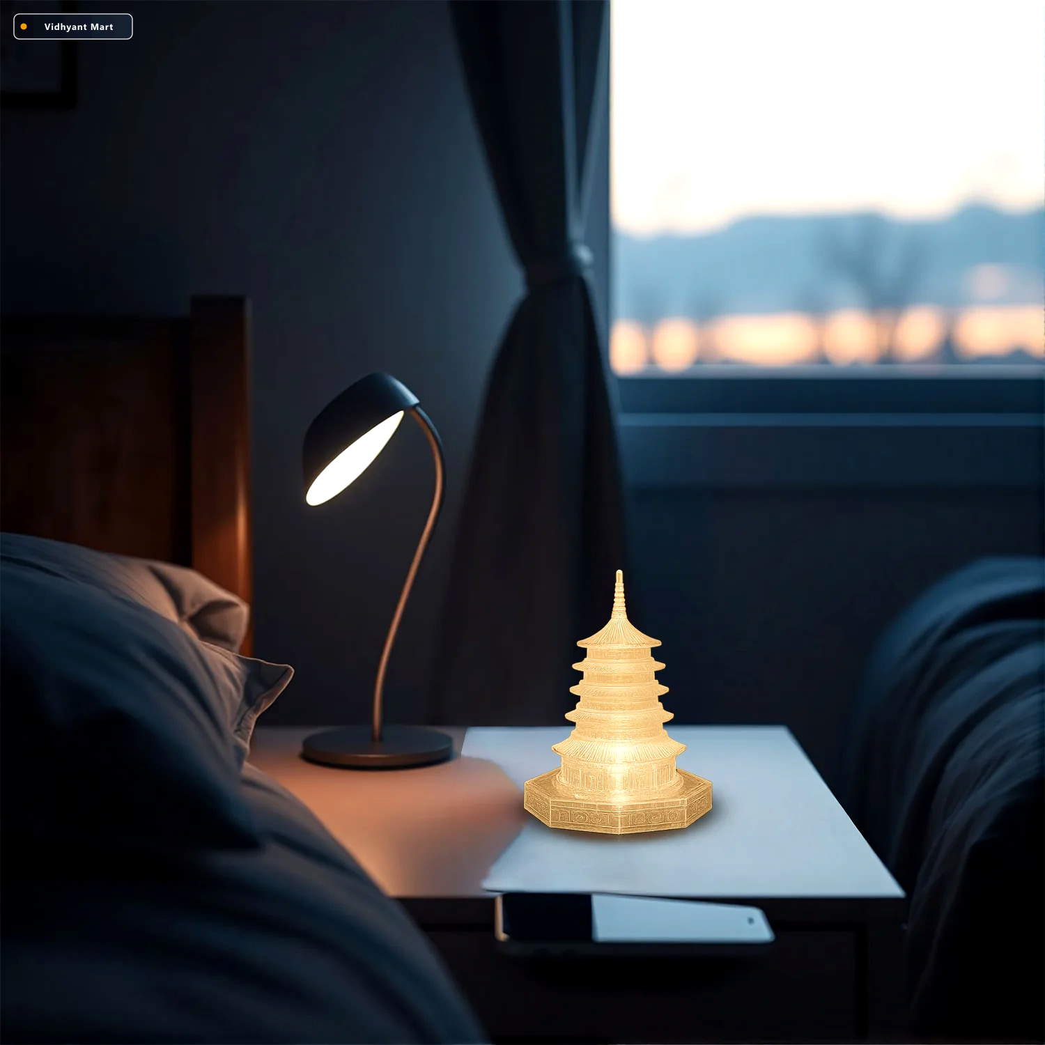 Vidhyant Mart Led Crystal Pagoda Light Elegant Battery Operated 2