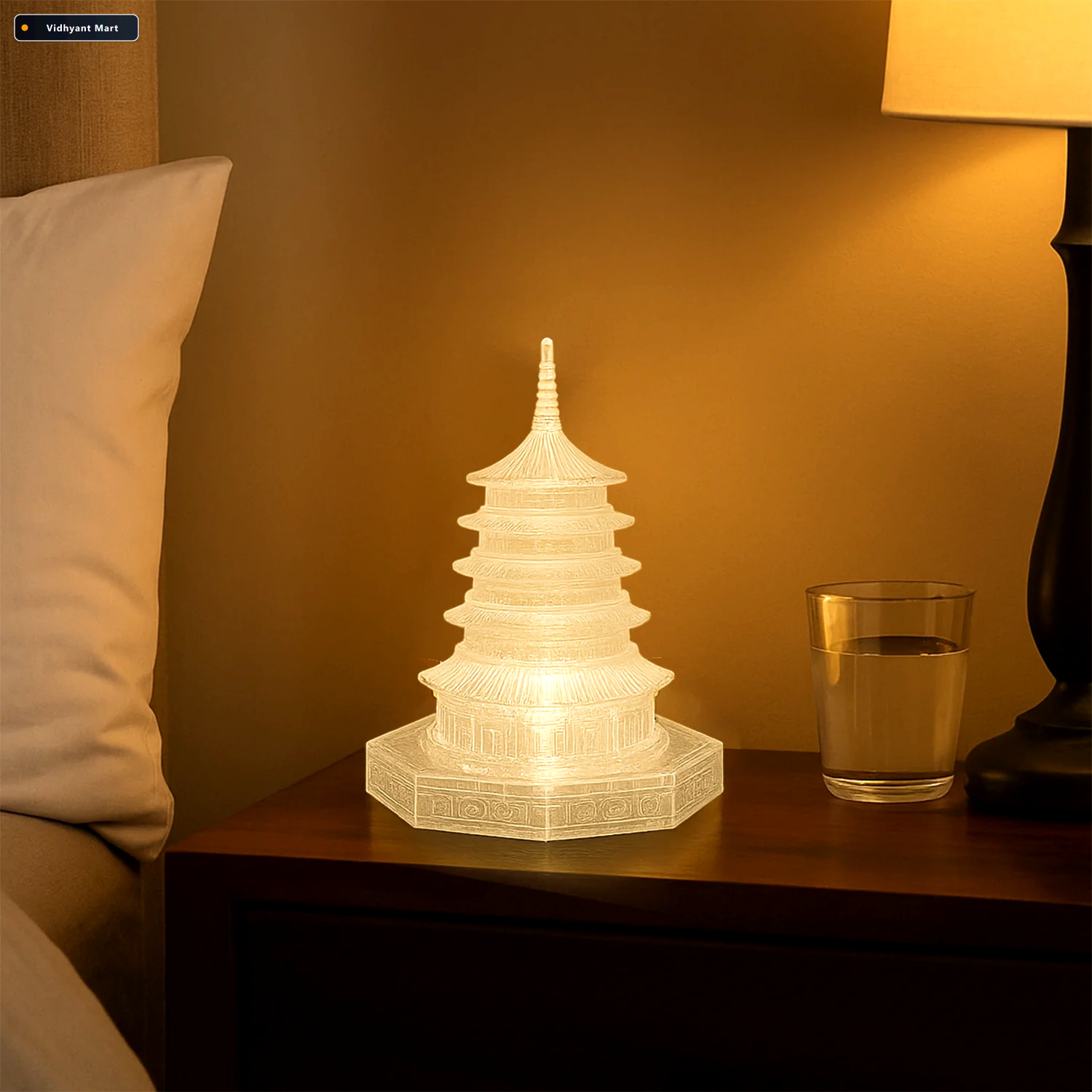 Vidhyant Mart Led Crystal Pagoda Light Elegant Battery Operated 3