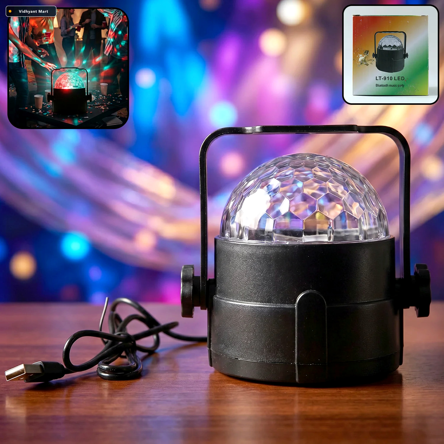 Vidhyant Mart Led Disco Light Projector Usb Party Star Light Jub 2