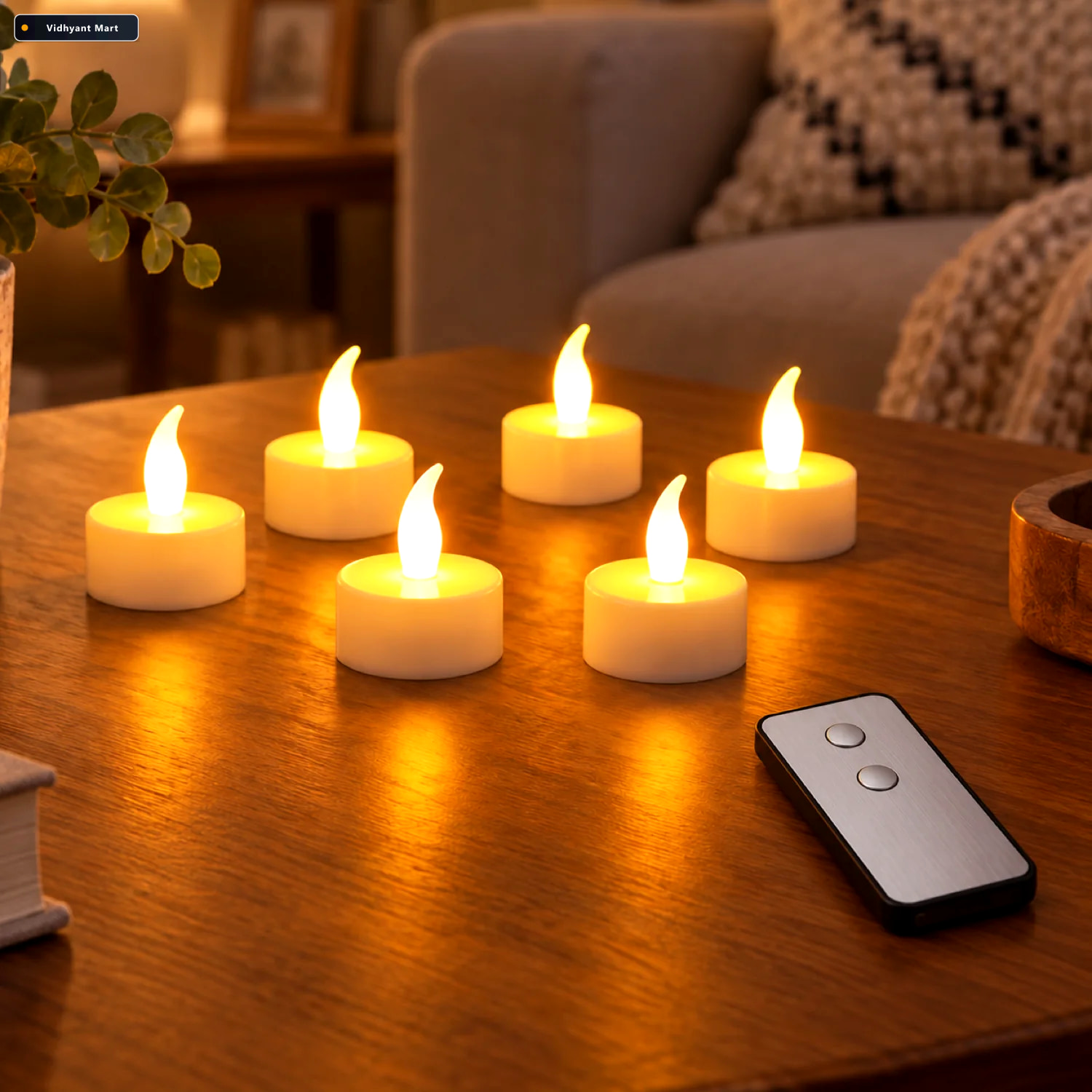 Vidhyant Mart Led Flameless Candle Set 6 Piece Warm Flickering L 1