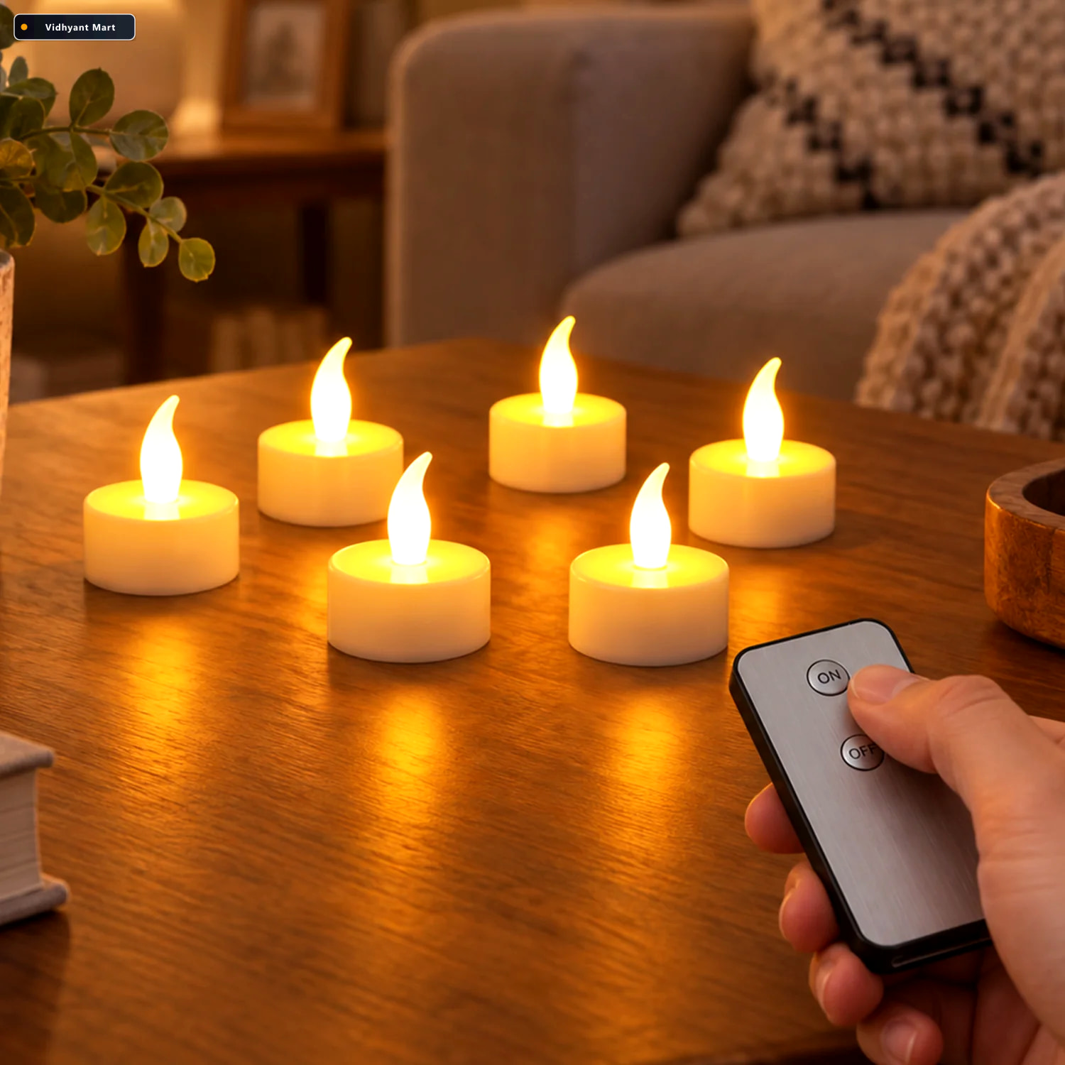 Vidhyant Mart Led Flameless Candle Set 6 Piece Warm Flickering L 2