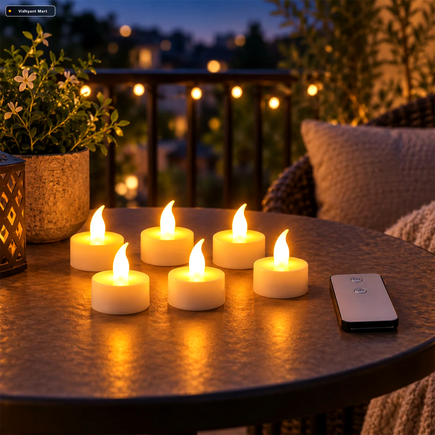 Vidhyant Mart Led Flameless Candle Set 6 Piece Warm Flickering L 4