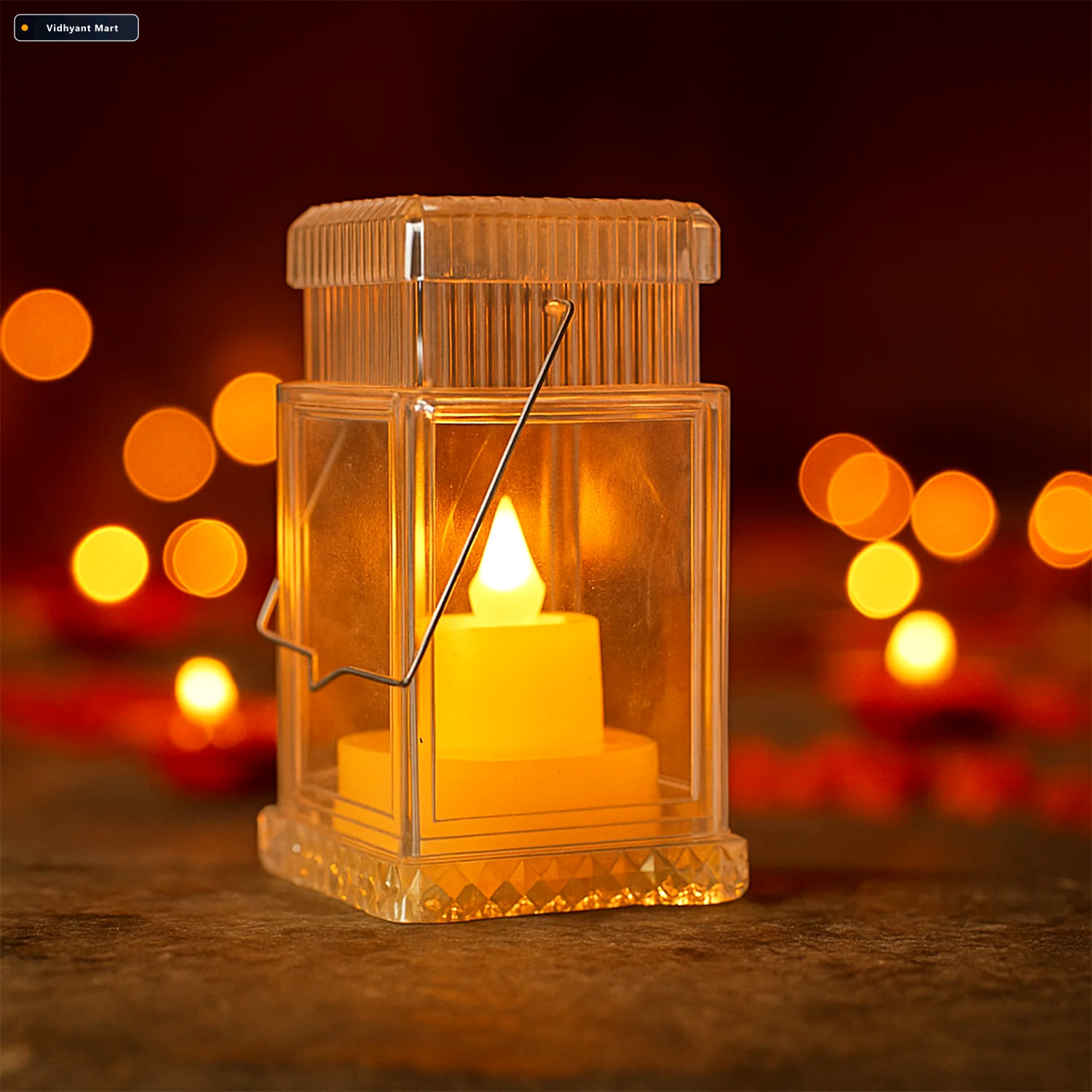 Vidhyant Mart Led Flameless Lantern Candles Safe Warm Glow Set O 3