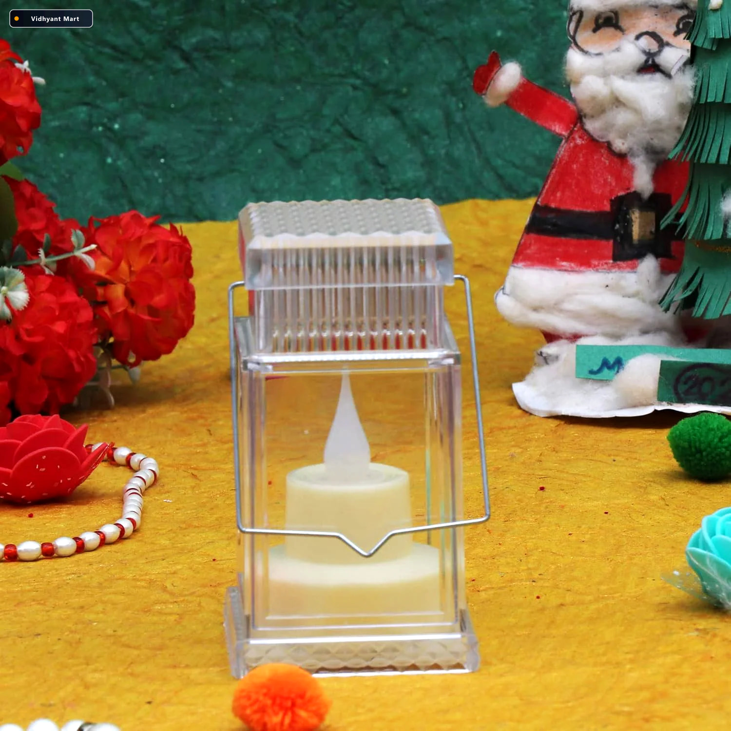 Vidhyant Mart Led Flameless Lantern Candles Safe Warm Glow Set O 4