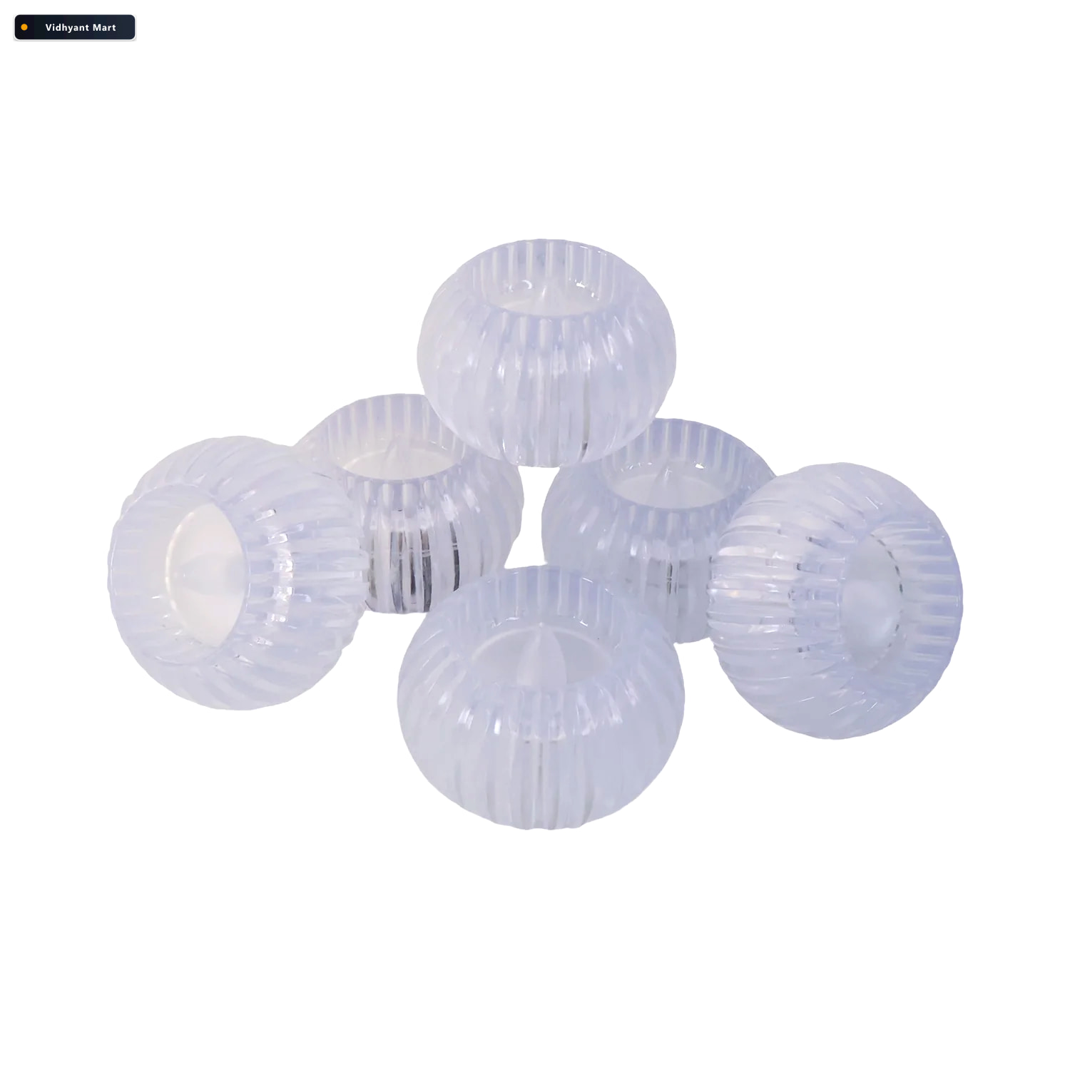 Vidhyant Mart Led Flameless Tealight Candles Crystal Design Warm 4