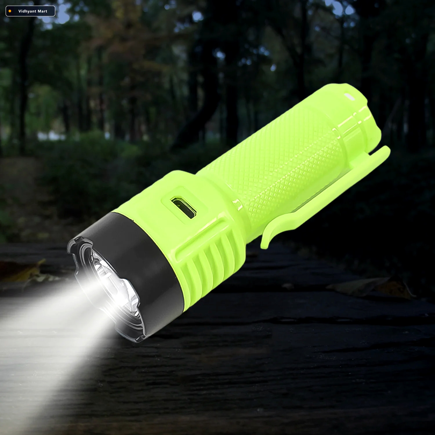 Vidhyant Mart Led Flashlight Torch Usb Rechargeable With 4 Light 2