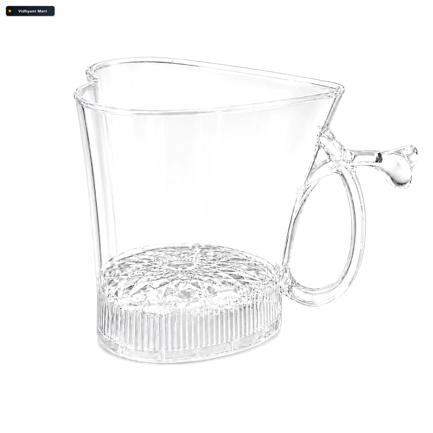 Vidhyant Mart Led Glass Cup Heart Shape Blinking Party Drinkware 4
