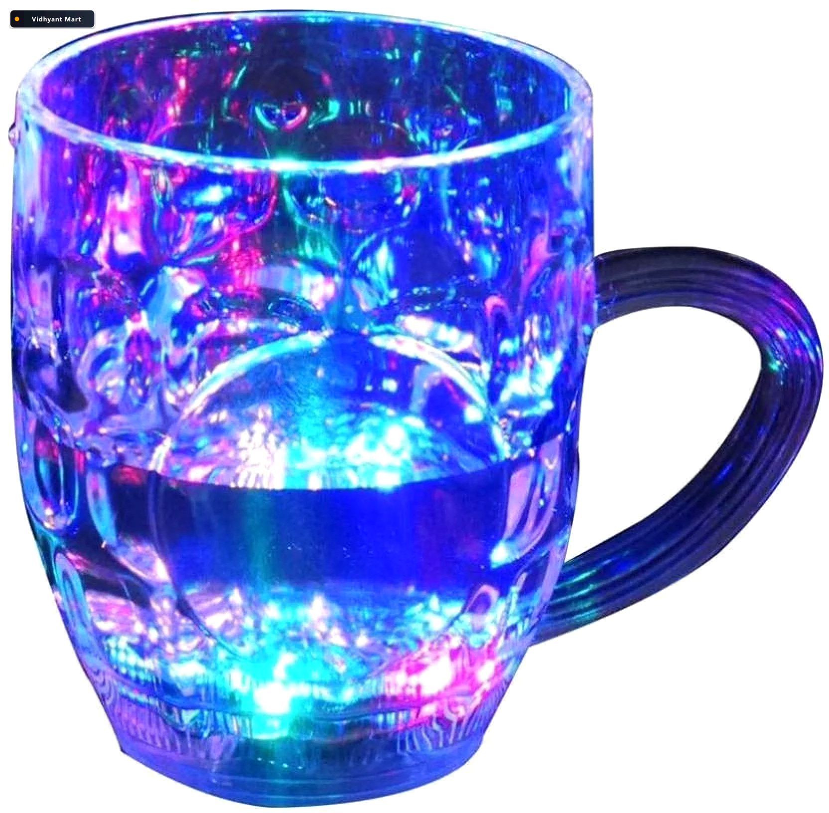 Vidhyant Mart Led Glass Cup Rainbow Colour Changing Mug Indo Glo 1