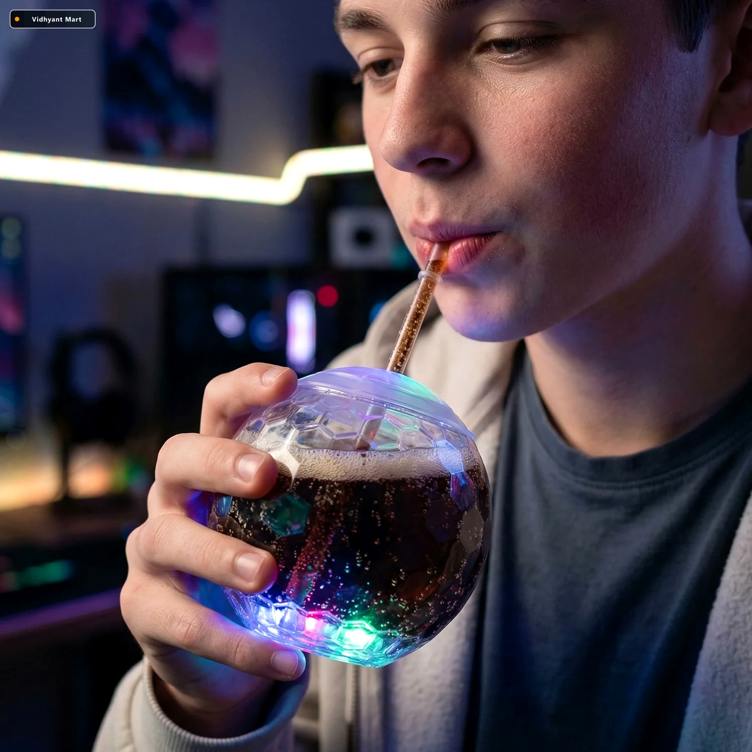 Vidhyant Mart Led Glow Drink Cup Vibrant Color Changing Light Up 2