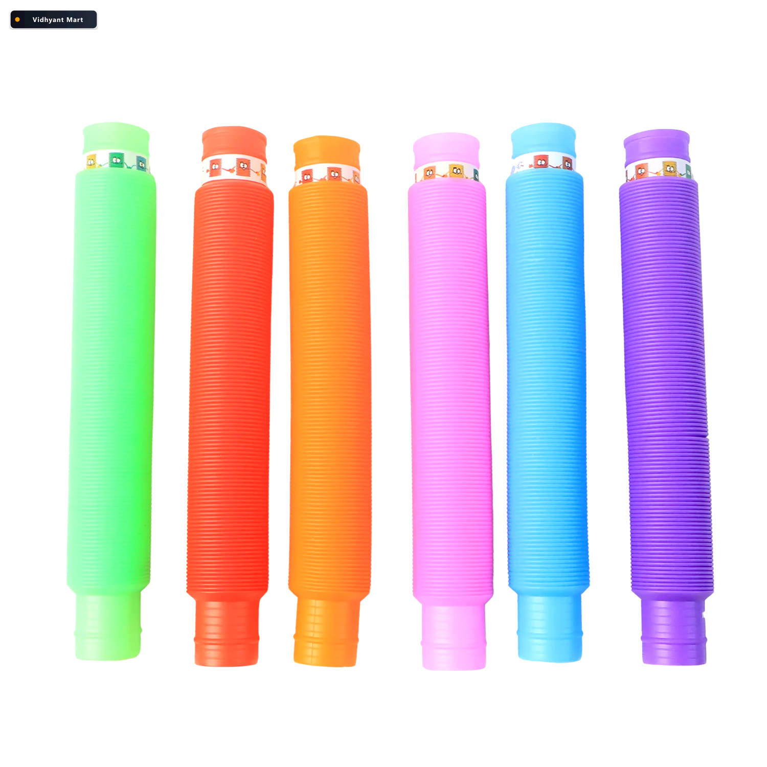 Vidhyant Mart Led Glow Pop Tube Stretchable Light Up Sensory Toy 4