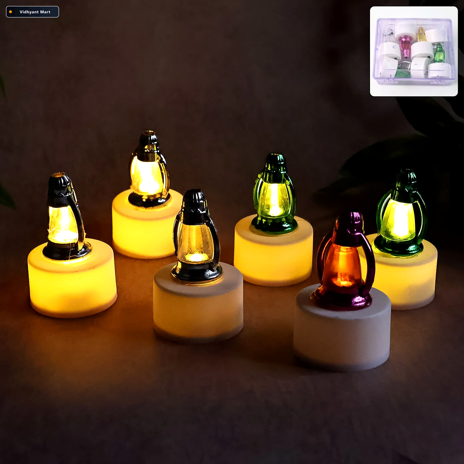 Vidhyant Mart Led Lantern Candles Safe Flameless Decorative Set 1