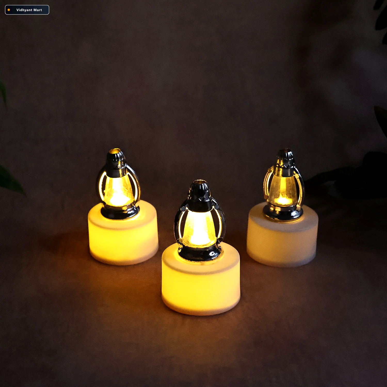 Vidhyant Mart Led Lantern Candles Safe Flameless Decorative Set 3