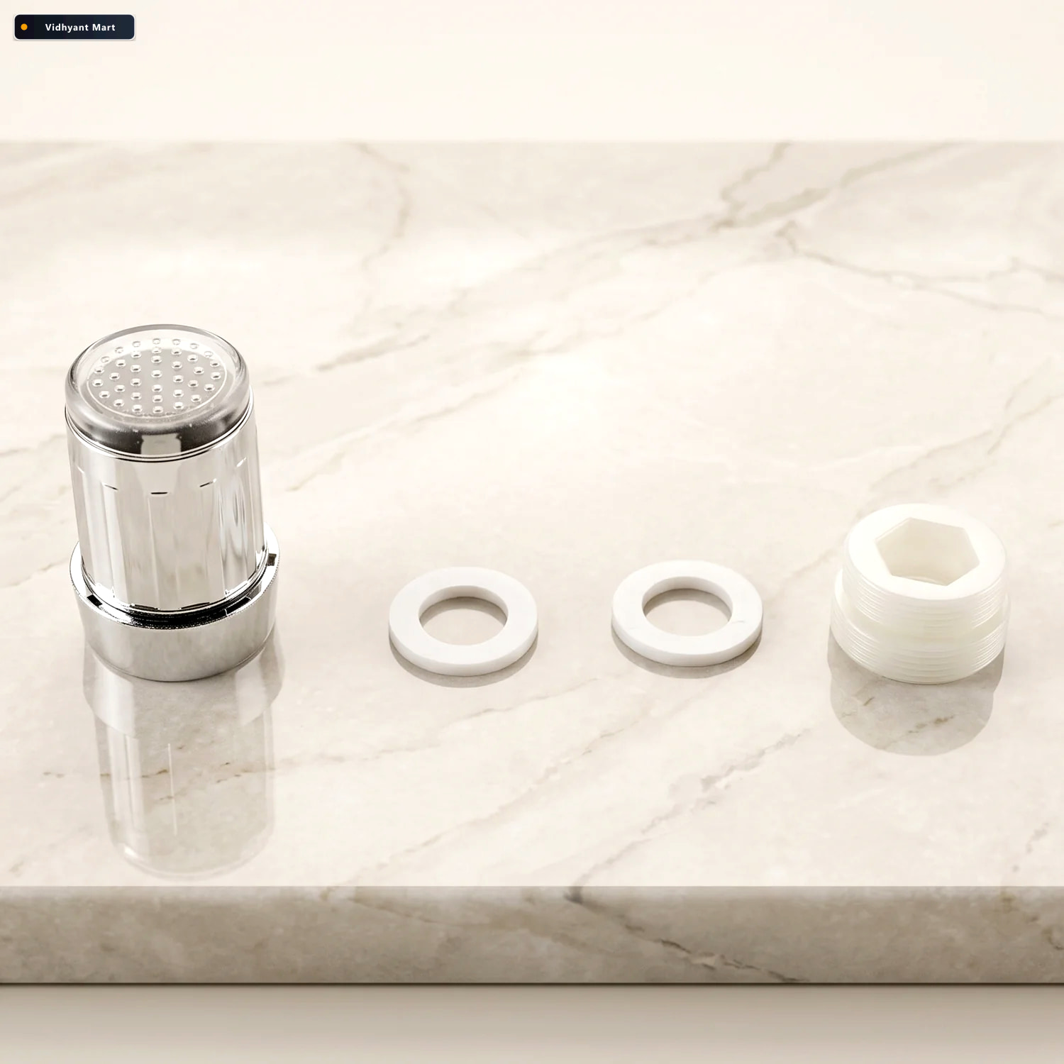 Vidhyant Mart Led Light Dual Flow Faucet Tap Adapter With Splash 3