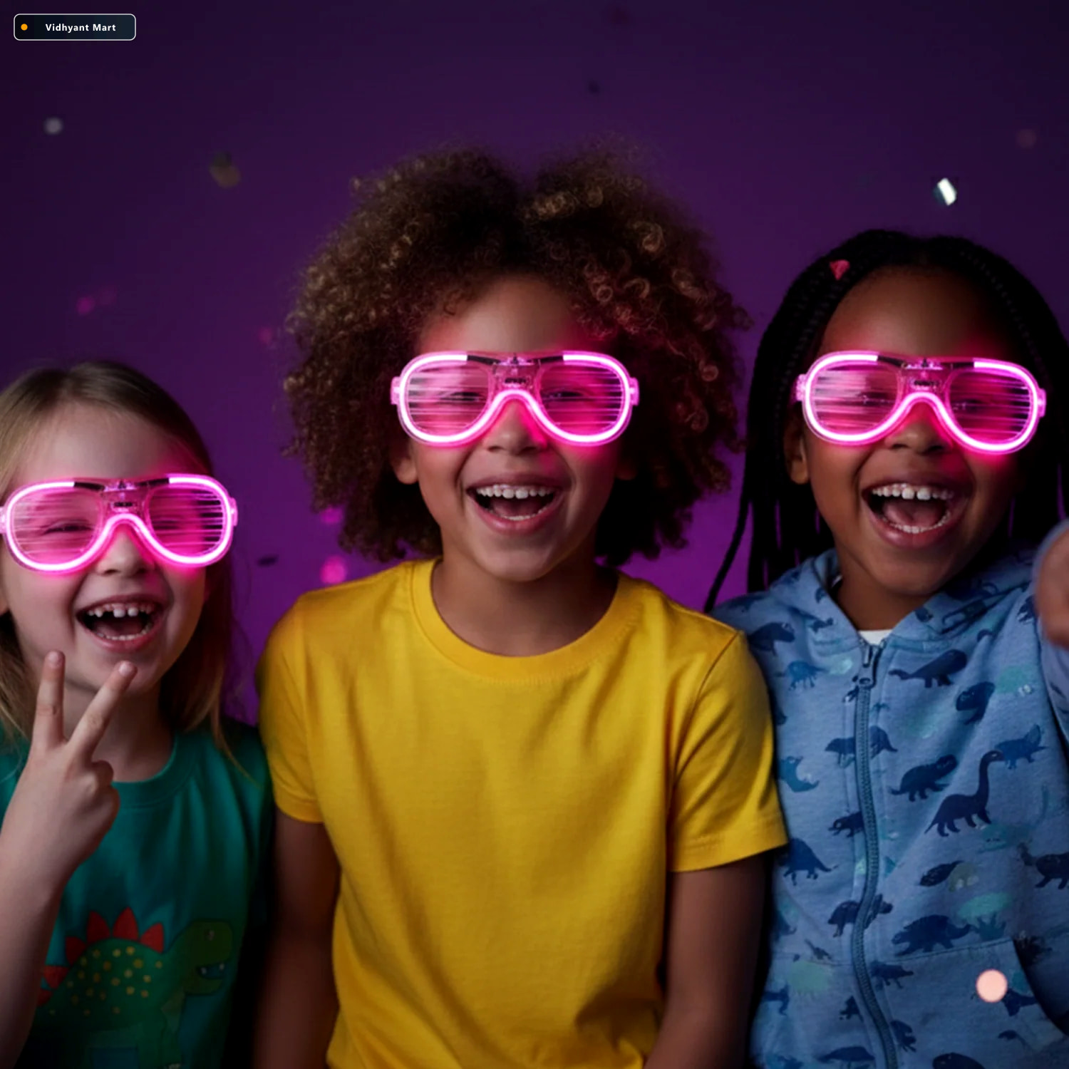 Vidhyant Mart Led Light Up Party Glasses Bright Comfortable Acce 2