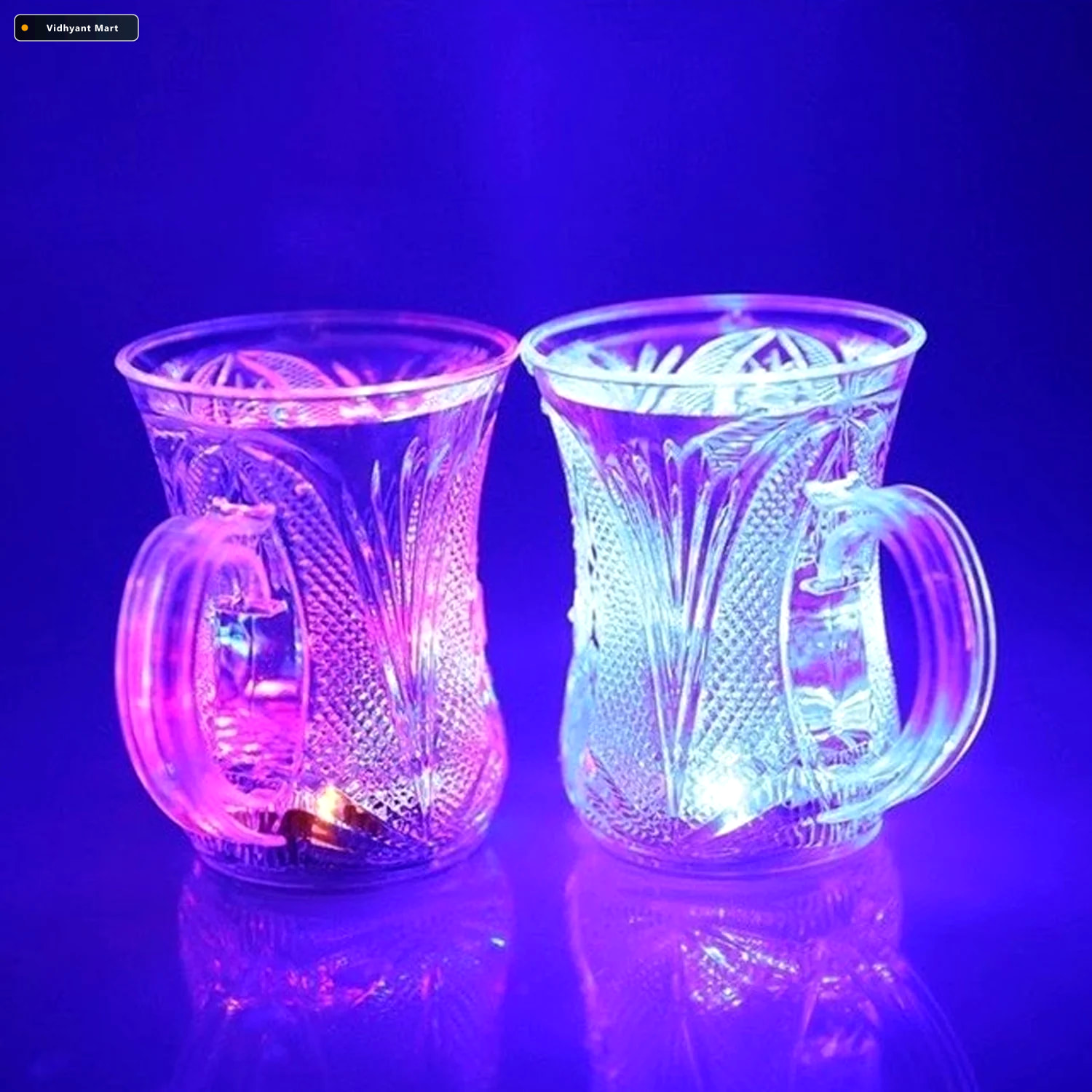 Vidhyant Mart Led Party Cups Flashing Water Activated Glasses In 1