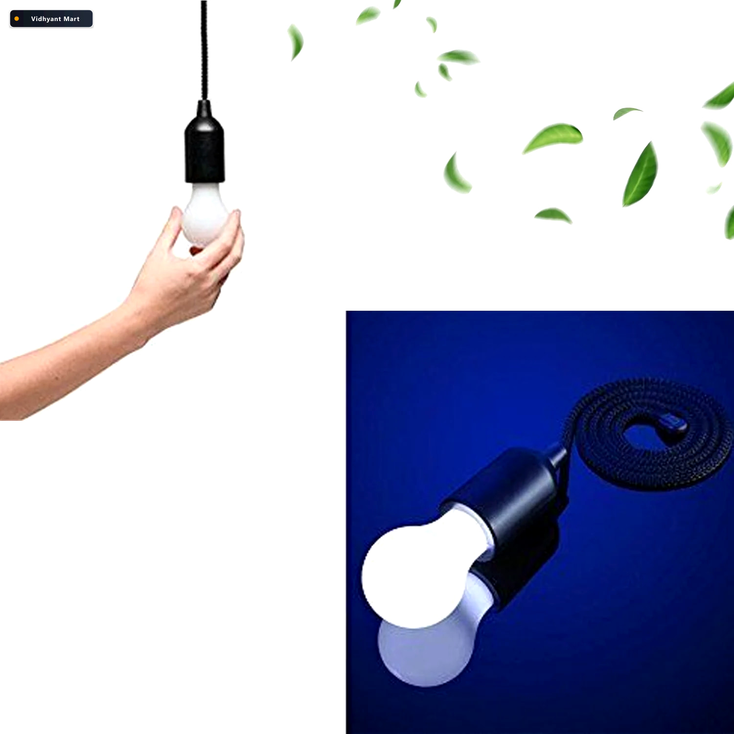 Vidhyant Mart Led Pull Cord Light Portable Battery Bulb Indo Glo 2