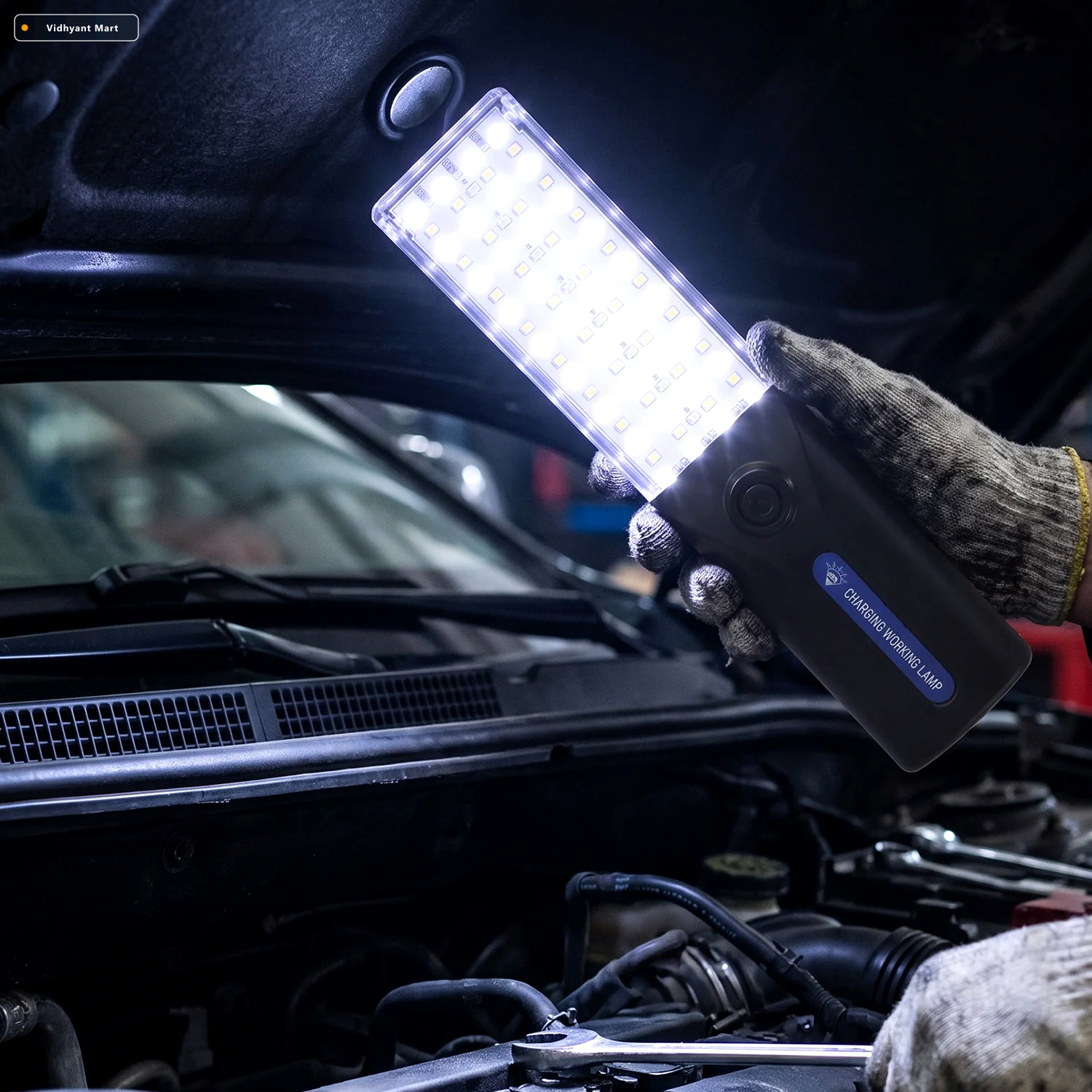 Vidhyant Mart Led Rechargeable Working Lamp With Hanging Hook Fo 4