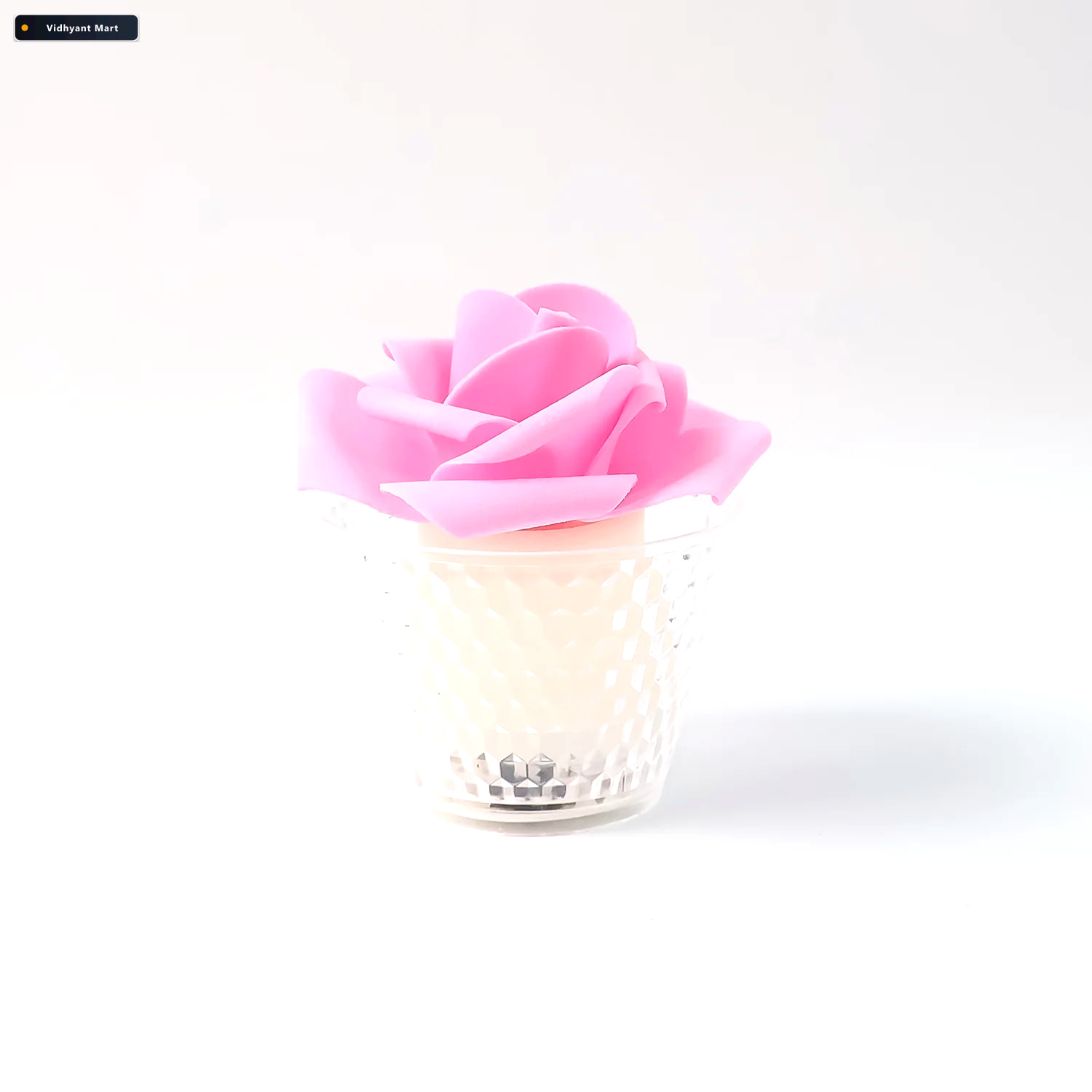 Vidhyant Mart Led Rose Flower Flameless Tealight Candle Set Eleg 4