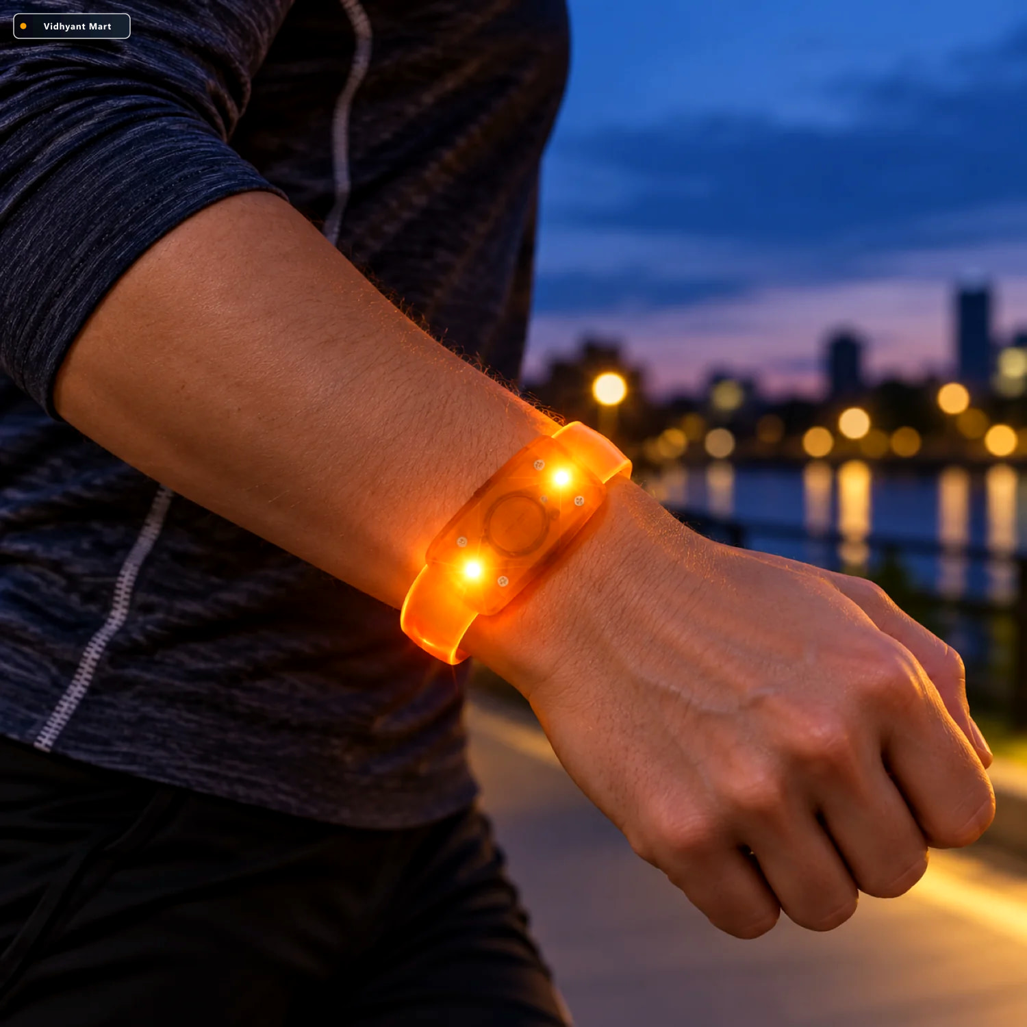 Vidhyant Mart Led Running Bracelet Multicolor Safety Light Brace 1