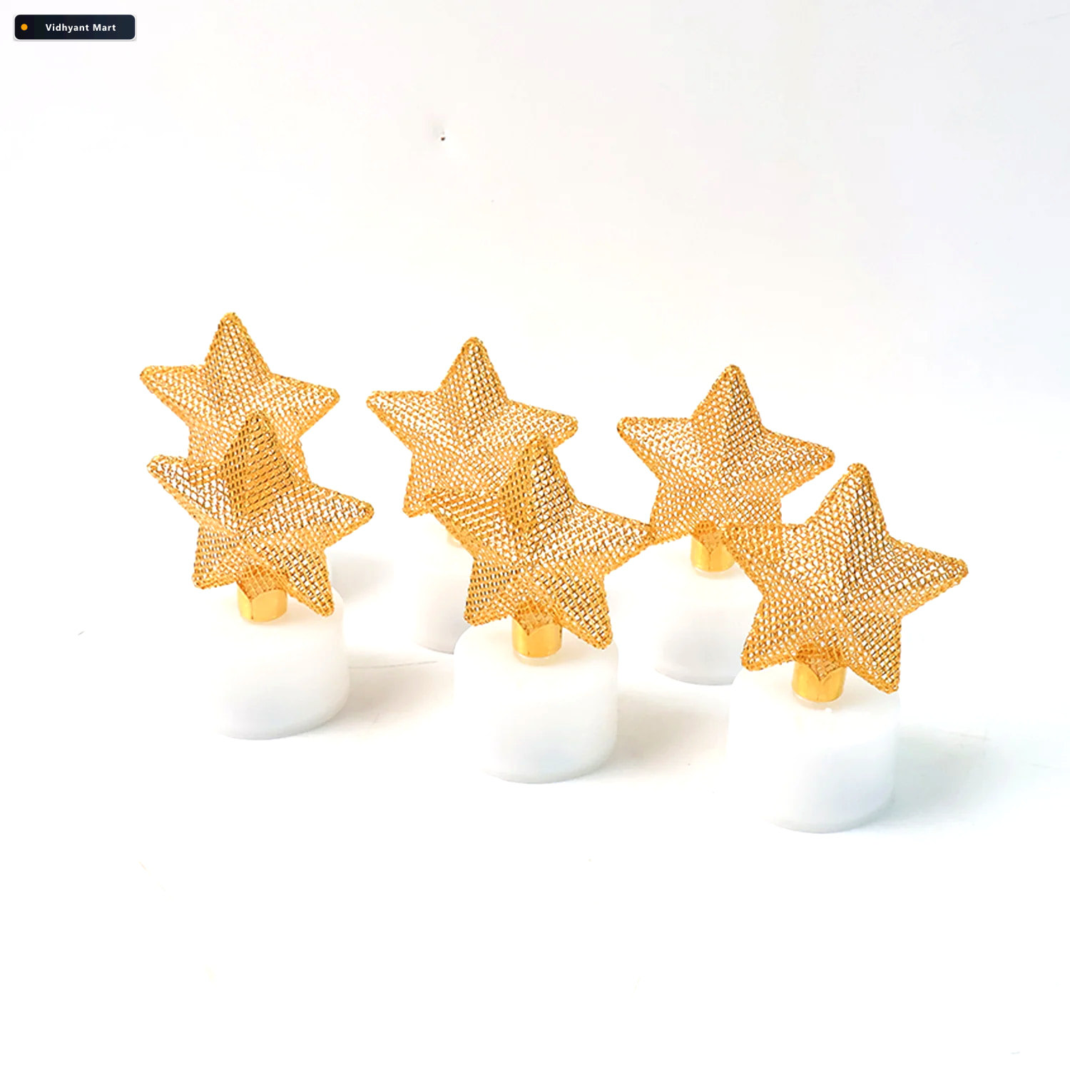 Vidhyant Mart Led Star Candles Set Of 6 Flameless Decorative Tea 4