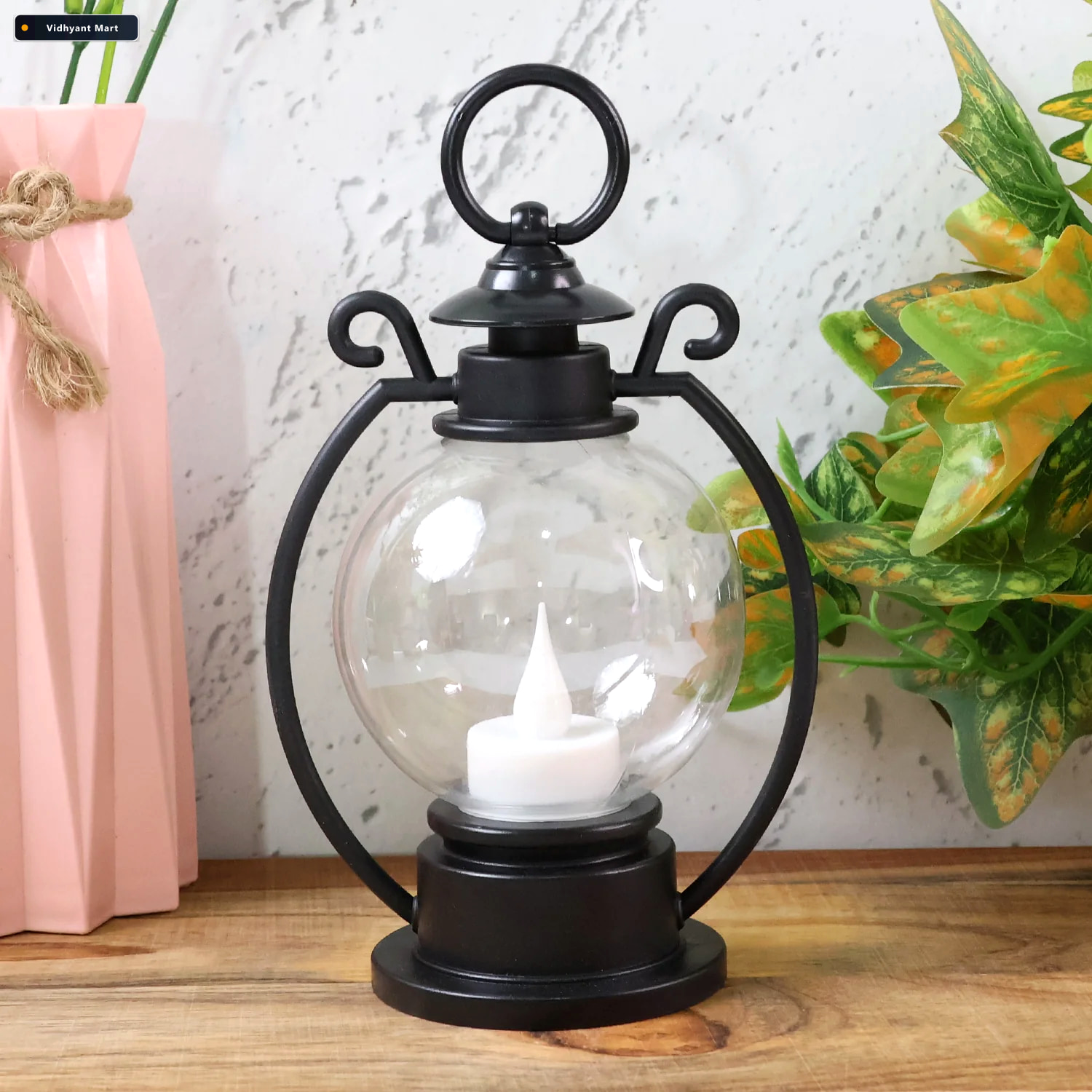 Vidhyant Mart Led Storm Lantern Vintage Vintage Style Warm Flick 1